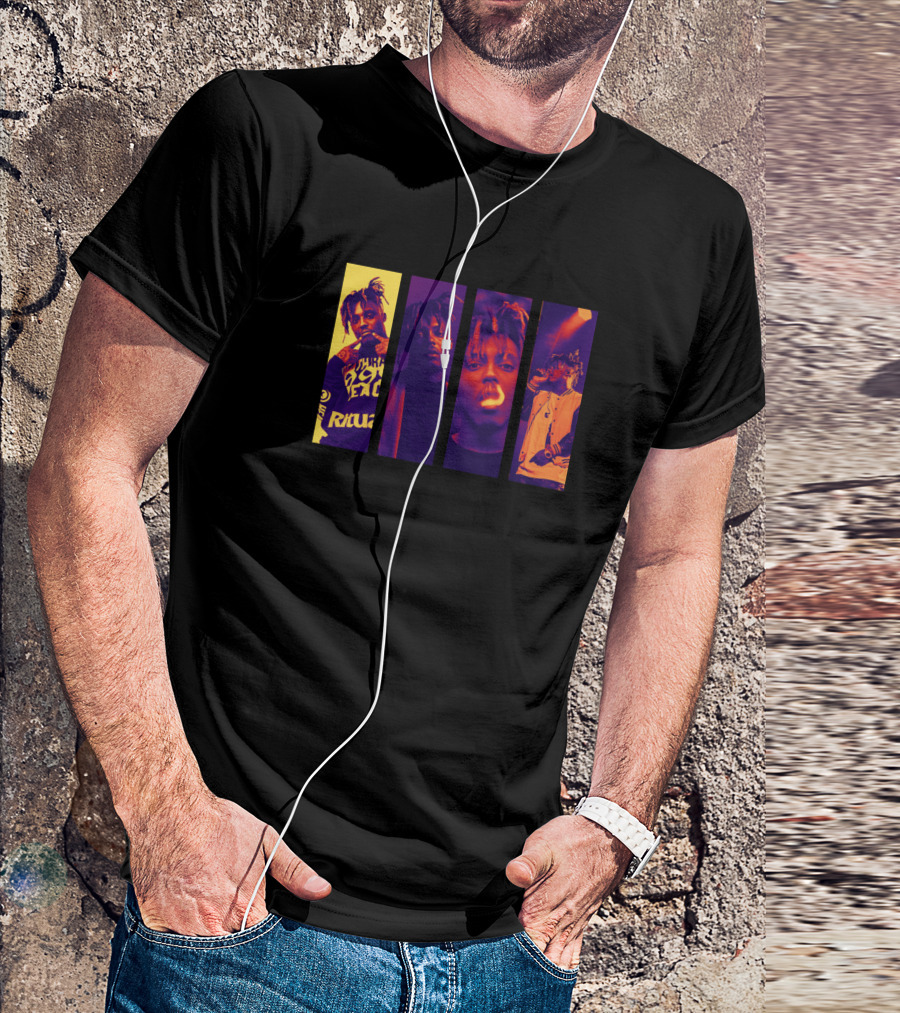 Rip Juicewrld Vibrant Tribute Montage T-Shirt
