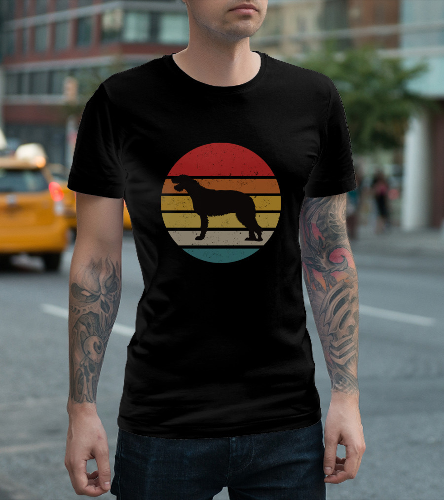 Vintage Irish Wolfhound Retro Sunset T-Shirt
