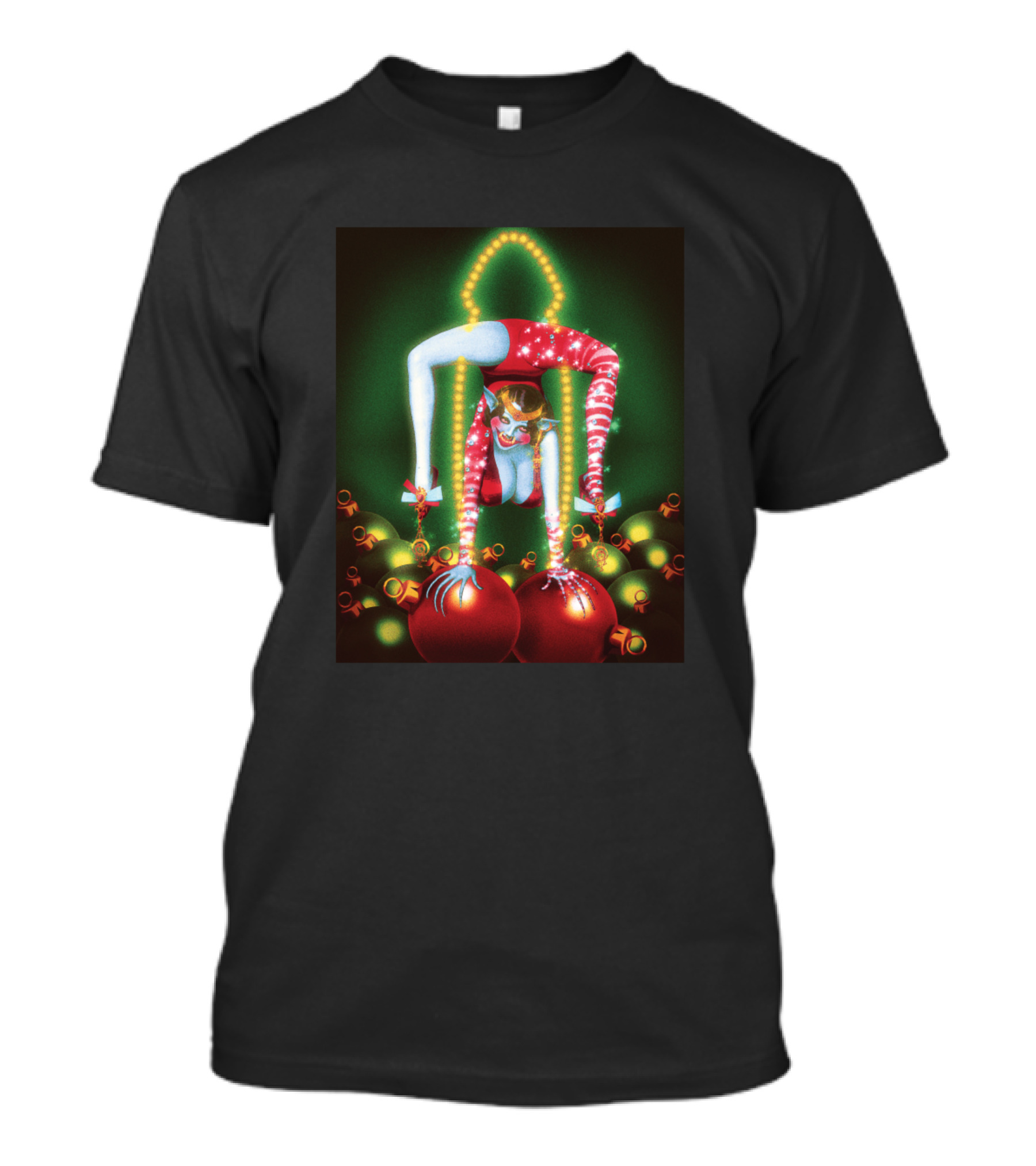 Xxxmas Contortionist Holiday Bauble Acrobatics T-Shirt