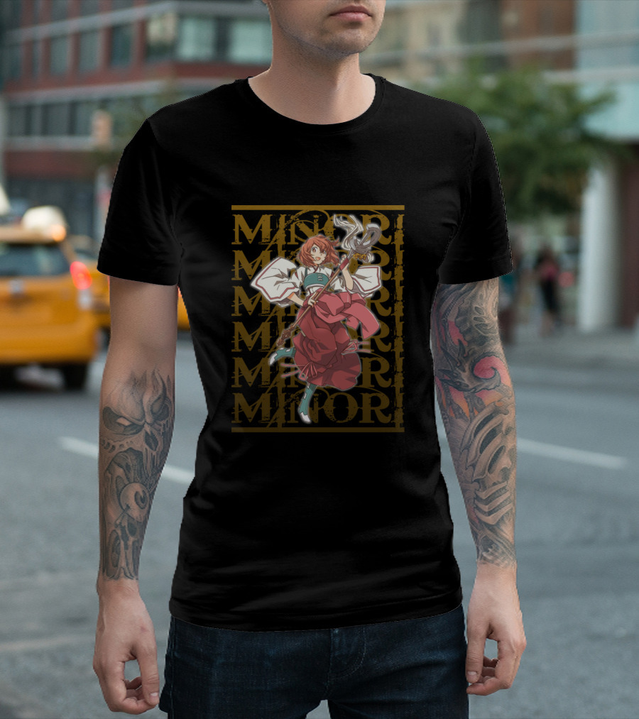 Log Horizon Minori Character Cute Style Repeated Text T-Shirt