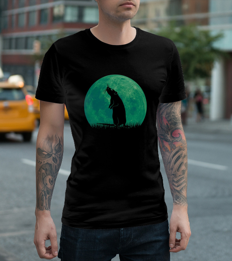 Mouse Rat Full Moon Silhouette For Mouse Lover T-Shirt