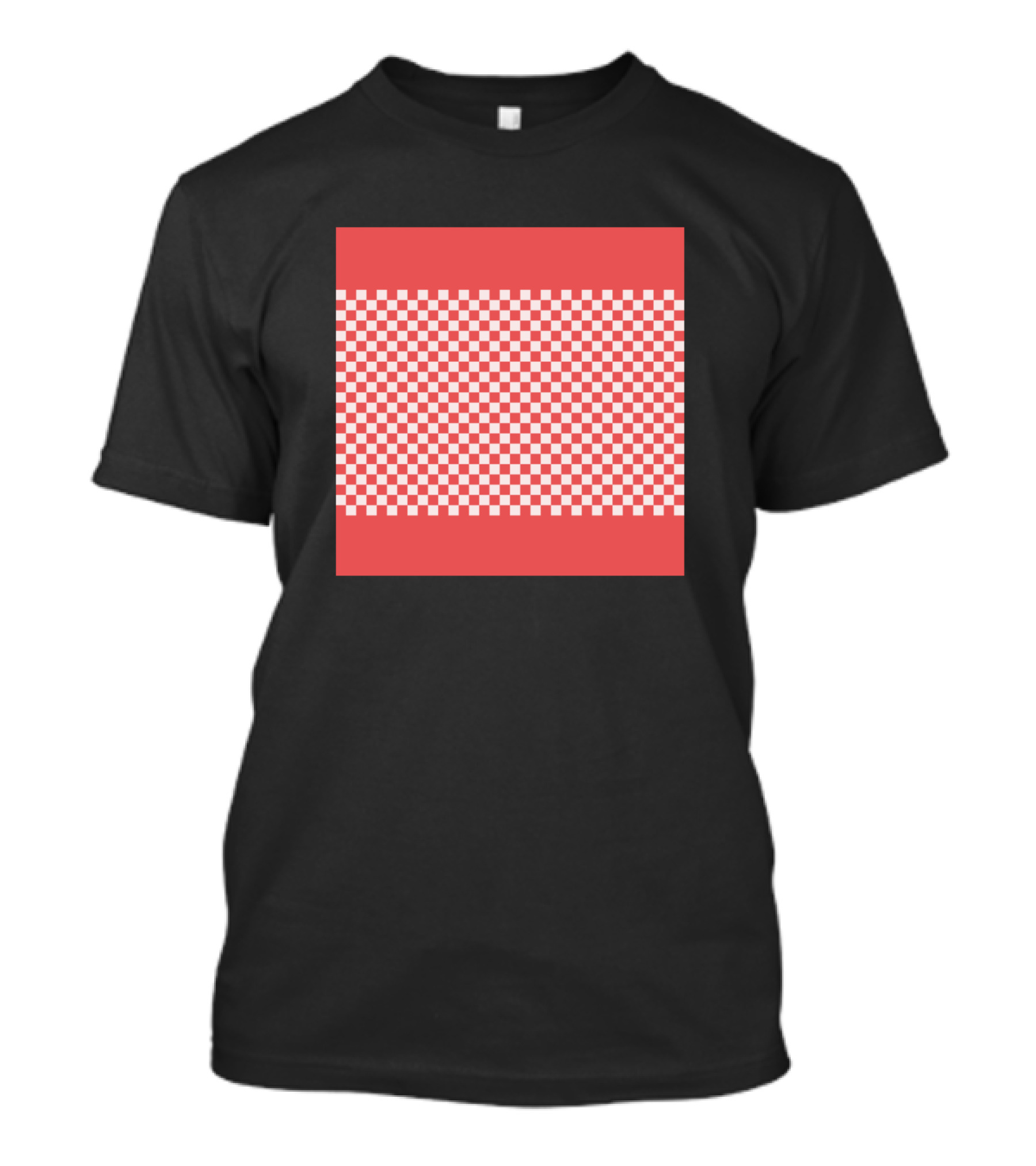 Red And White Checkerboard Squares T-Shirt