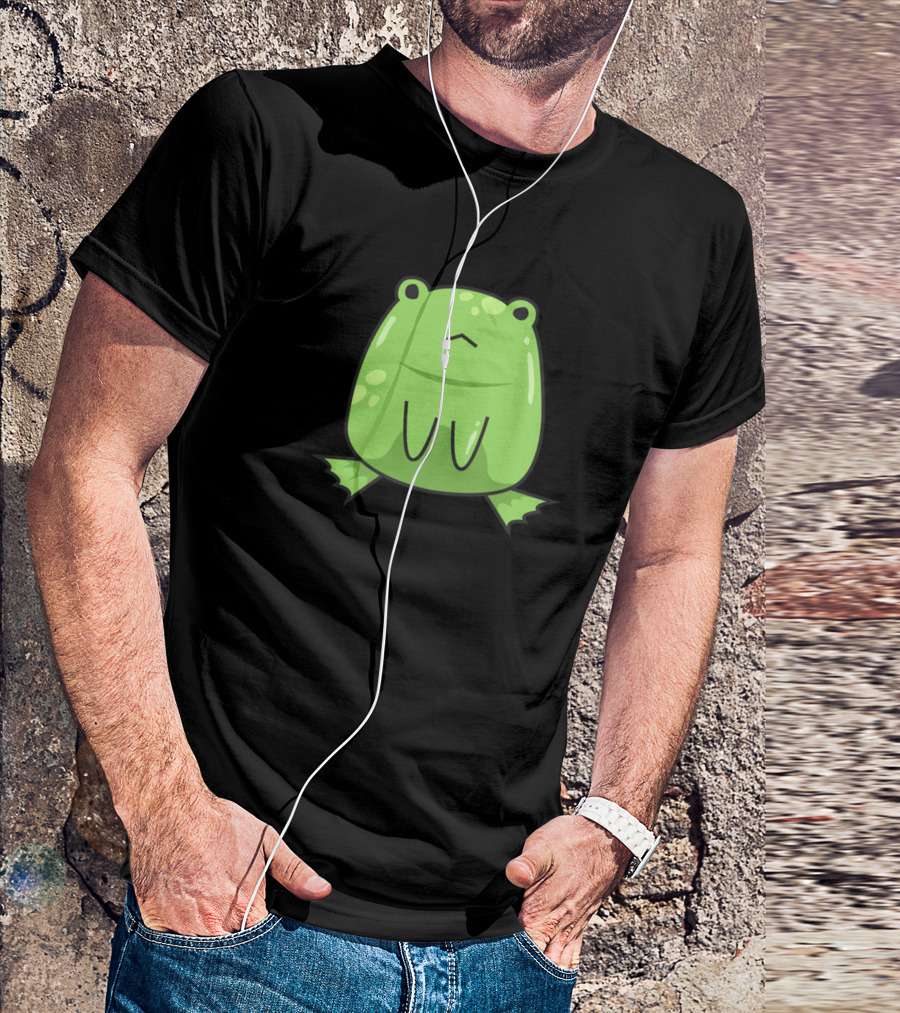 Ribit Says The Frog Iconic Cartoon Print T-Shirt