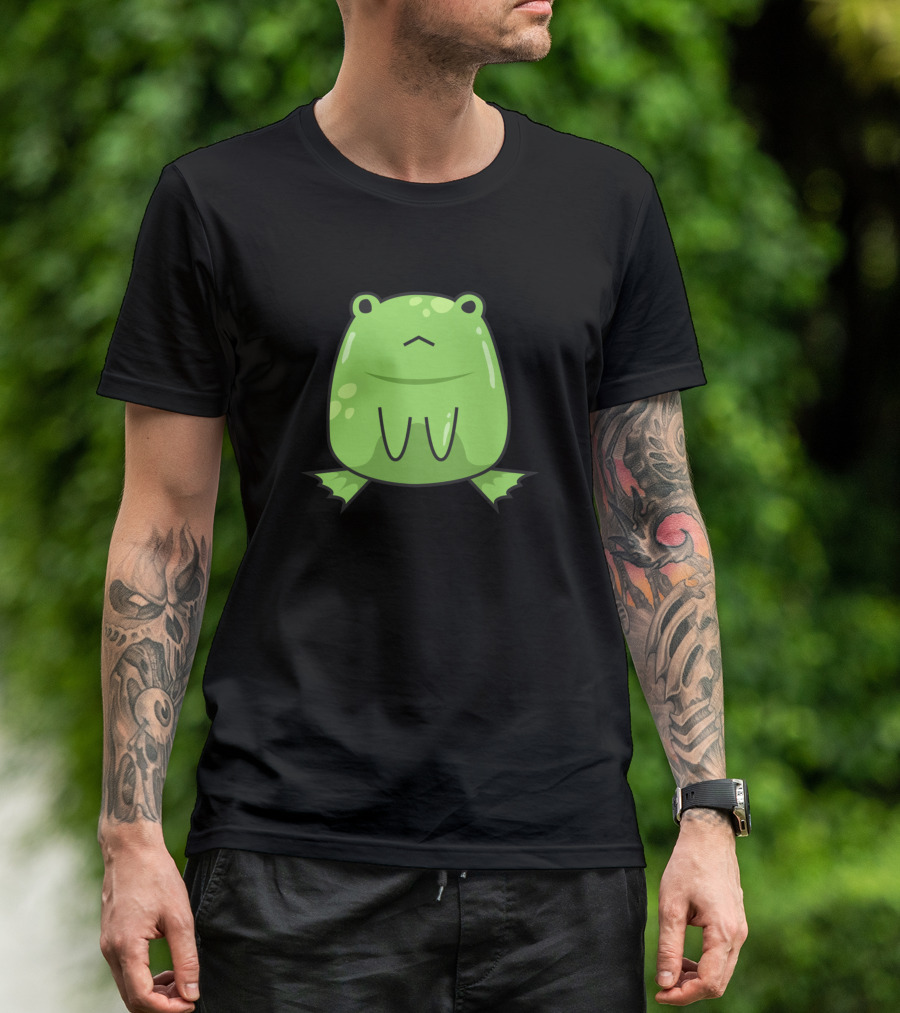 Ribit Says The Frog Iconic Cartoon Print T-Shirt