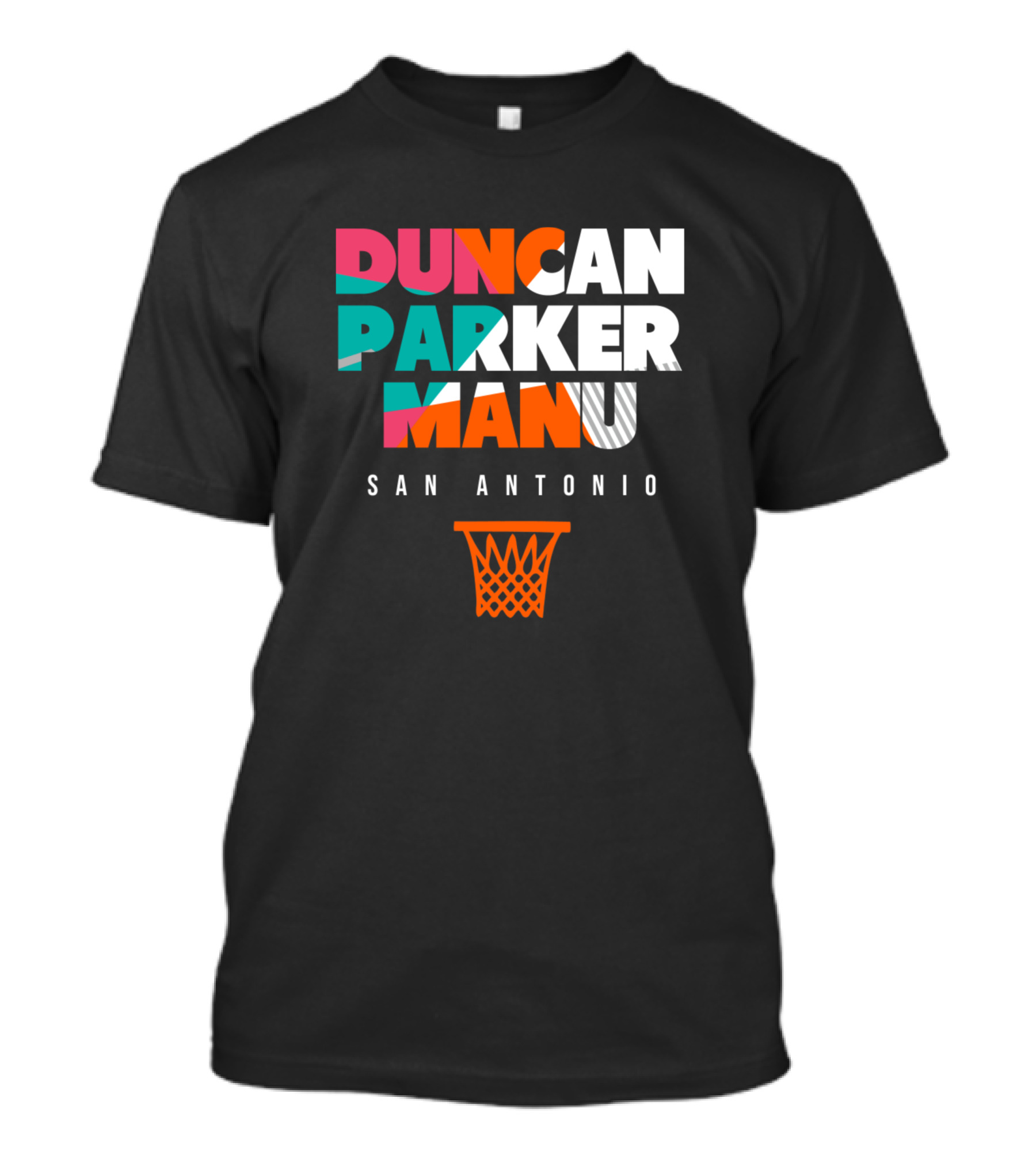 San Antonio Duncan Parker Manu Basketball T-Shirt