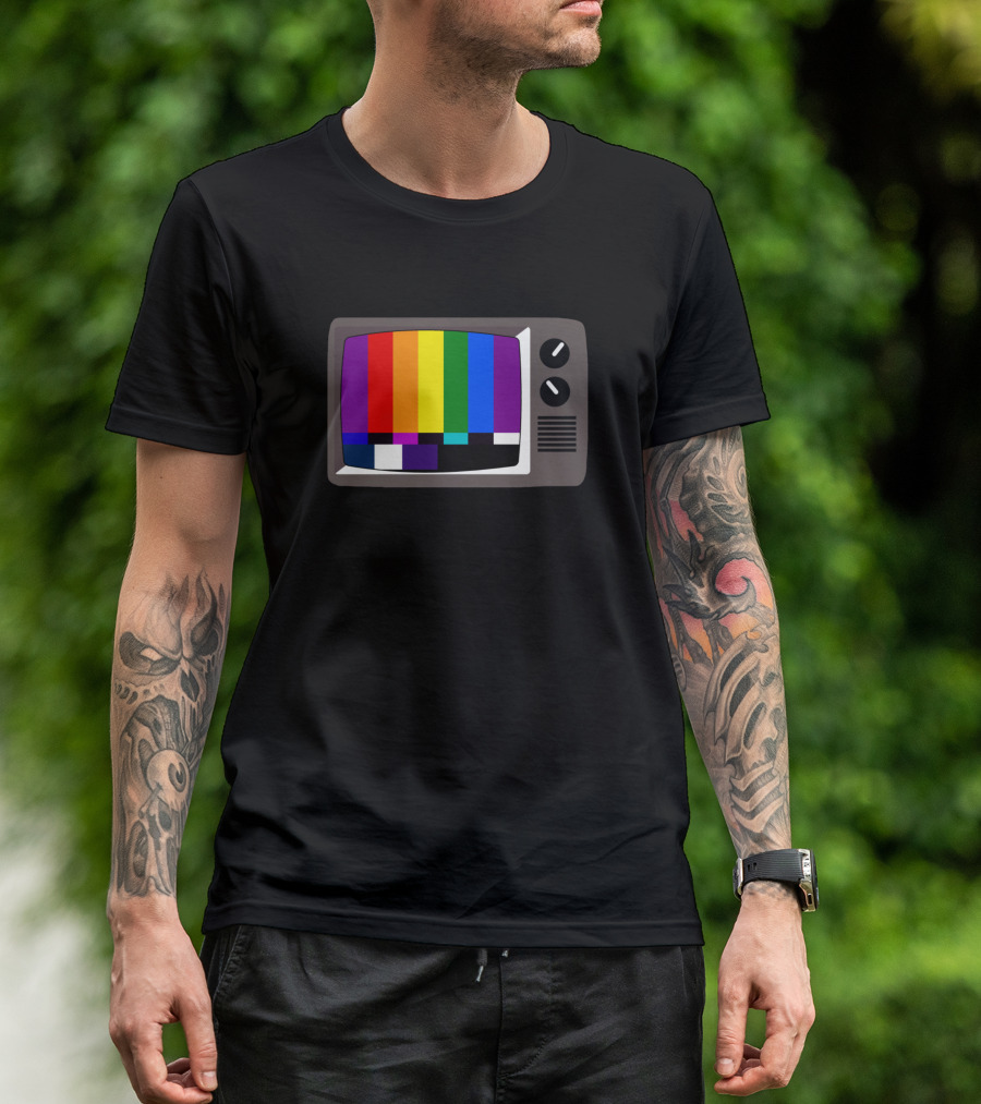 Vintage Television Color Bars Retro Screen T-Shirt