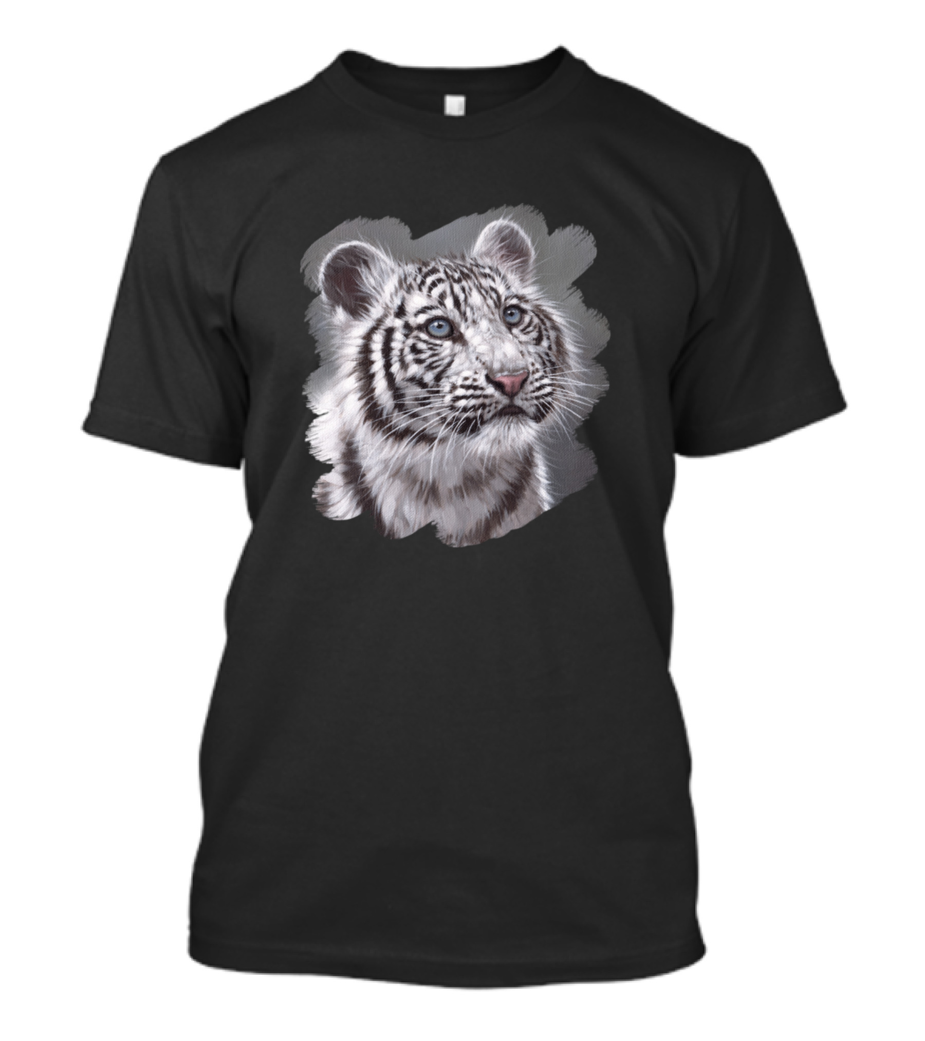 Tibetan Spaniel Painting White Tiger T-Shirt