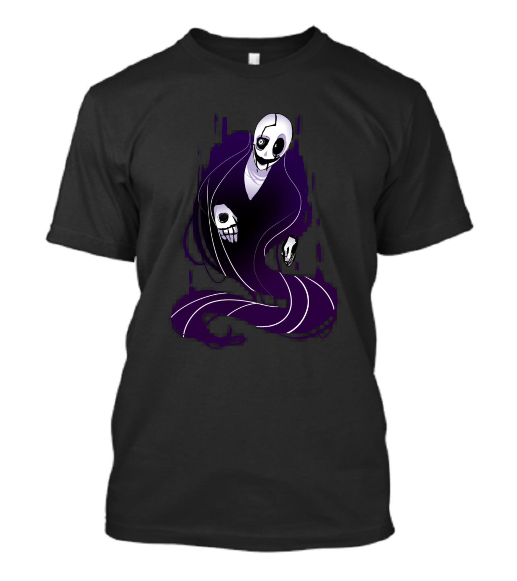 Undertale Gaster Mysterious Character In Purple And Black Spiral T-Shirt