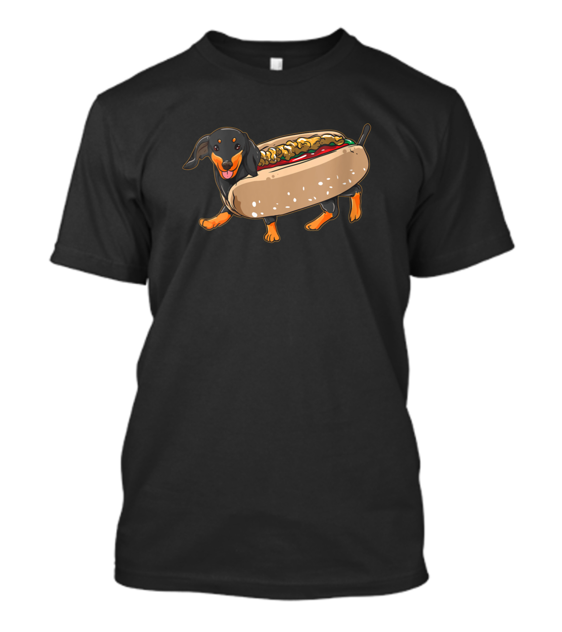 Dachshund Dog Weiner Dog Sausage In A Hot Dog Bun T-Shirt
