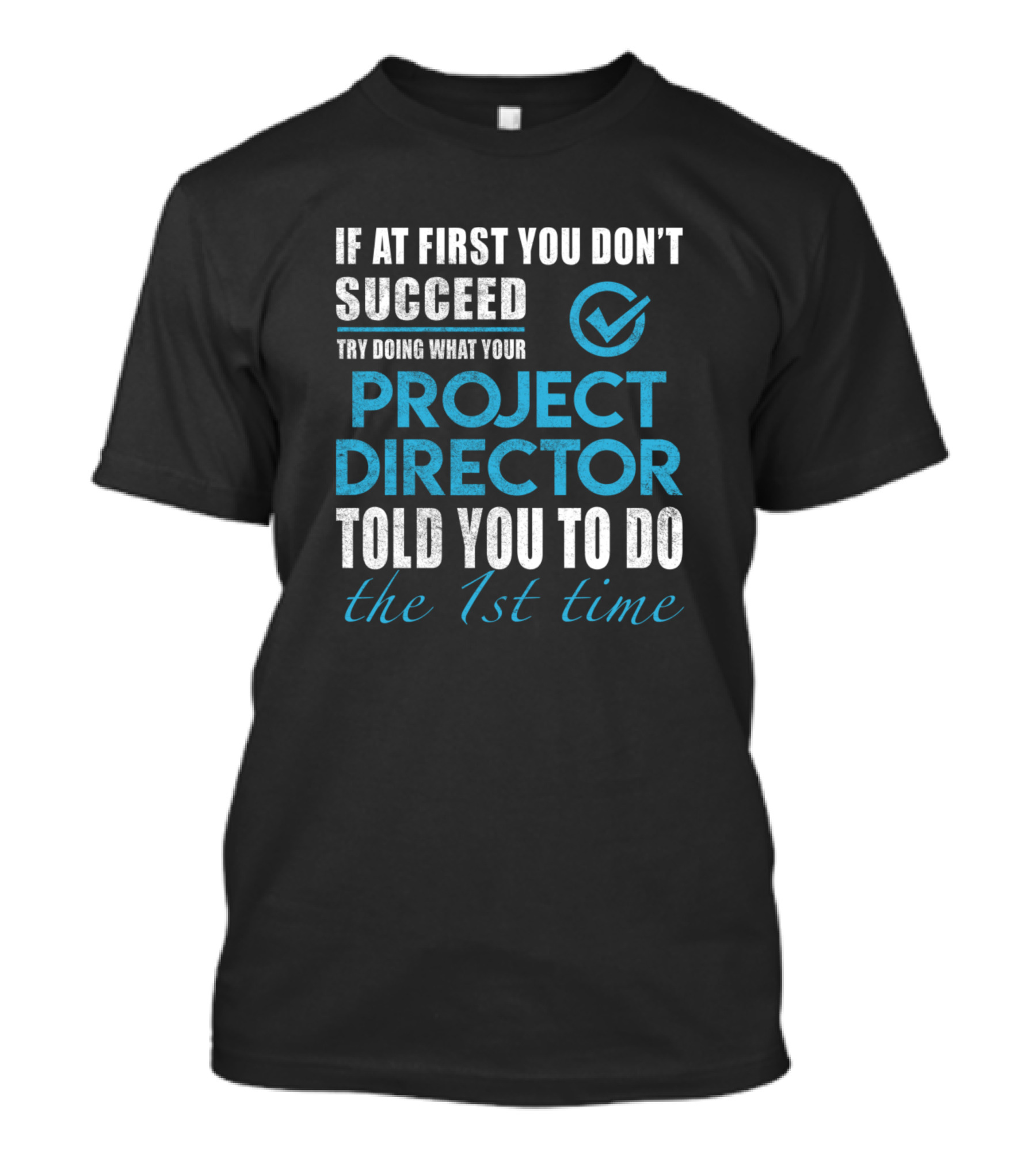 If At First You Don't Succeed Try Doing What Your Project Director Told You To Do The 1st Time T-Shirt