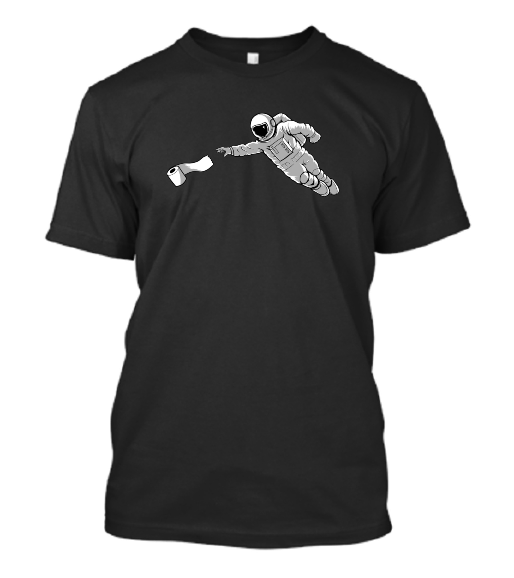 Astronaut Reaching For Toilet Paper In Space Emergency T-Shirt