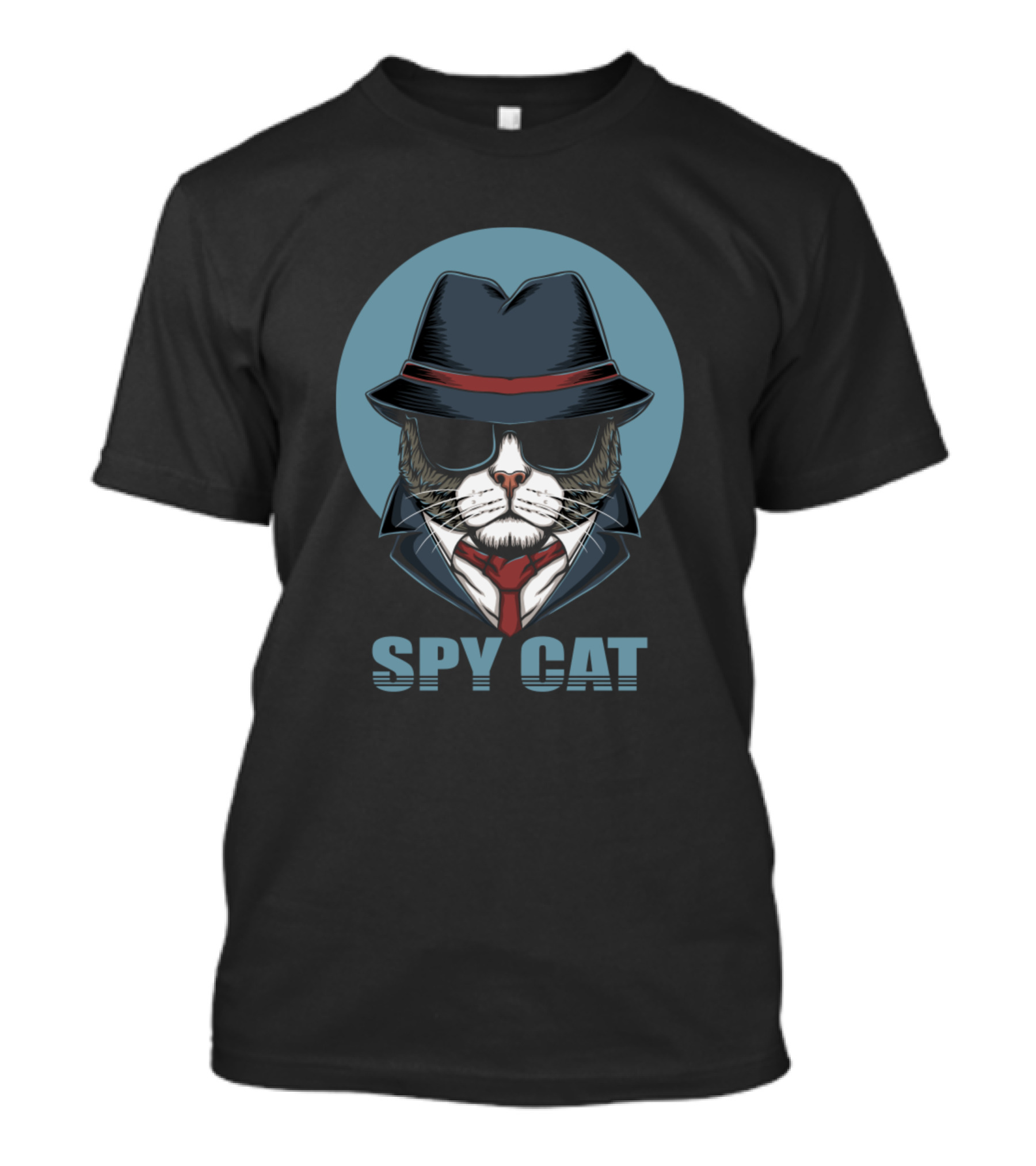 Spy Cat Fedora Sunglasses Disguise T-Shirt