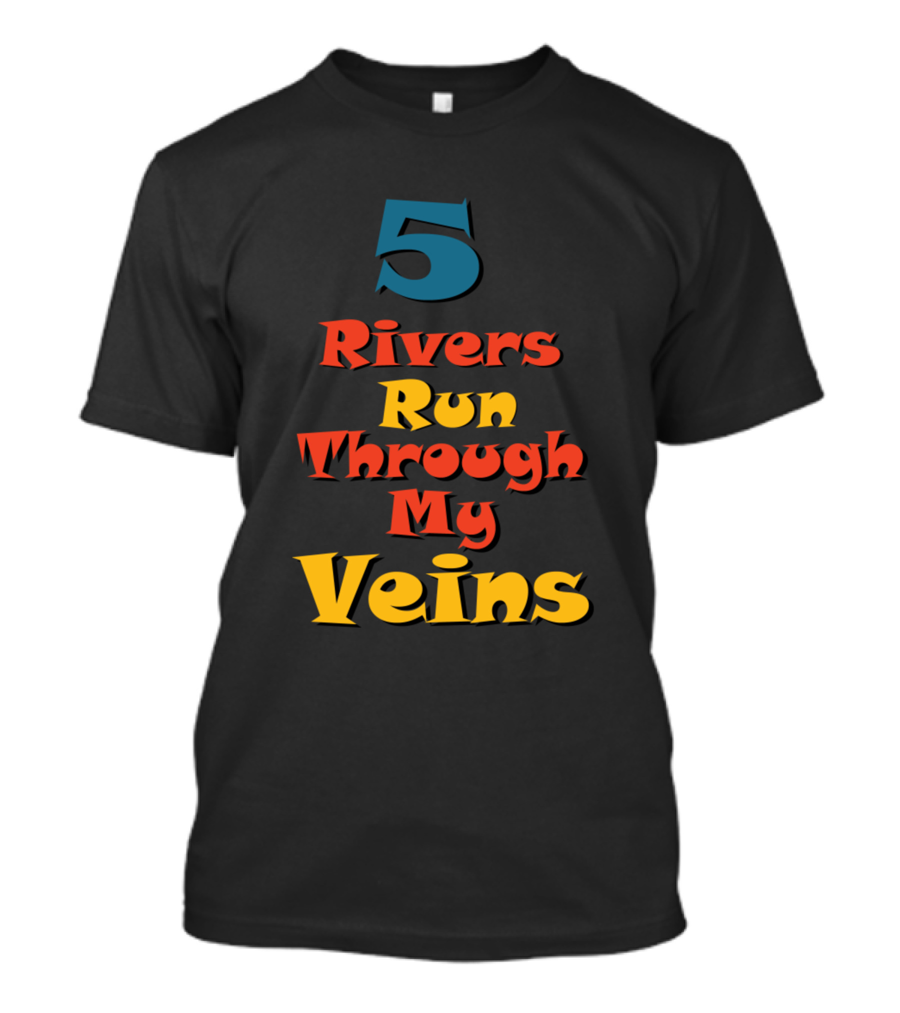 5 Rivers Run Through My Veins Punjab T-Shirt