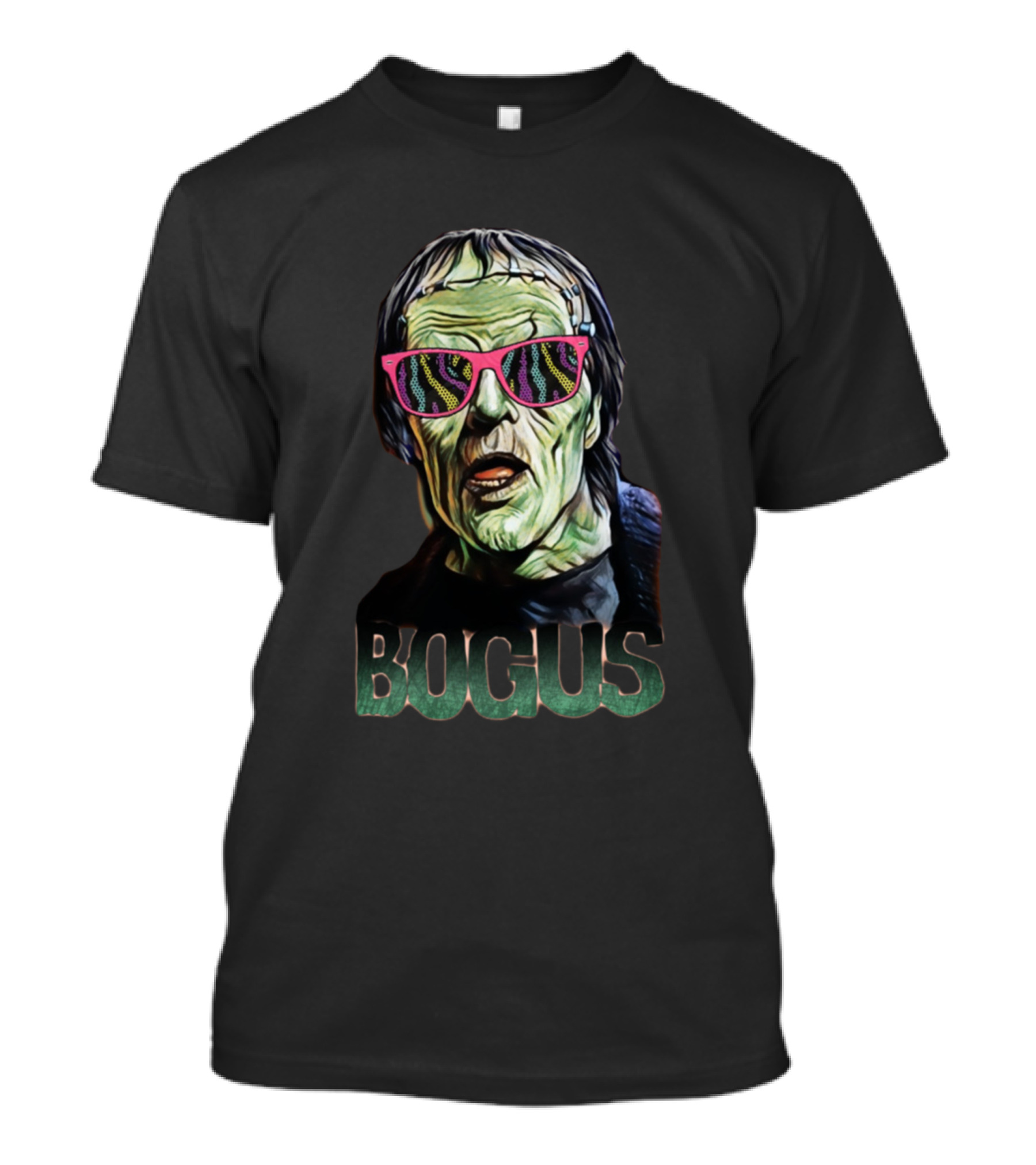 Bogus Frankenstein With Pink Zebra Sunglasses T-Shirt