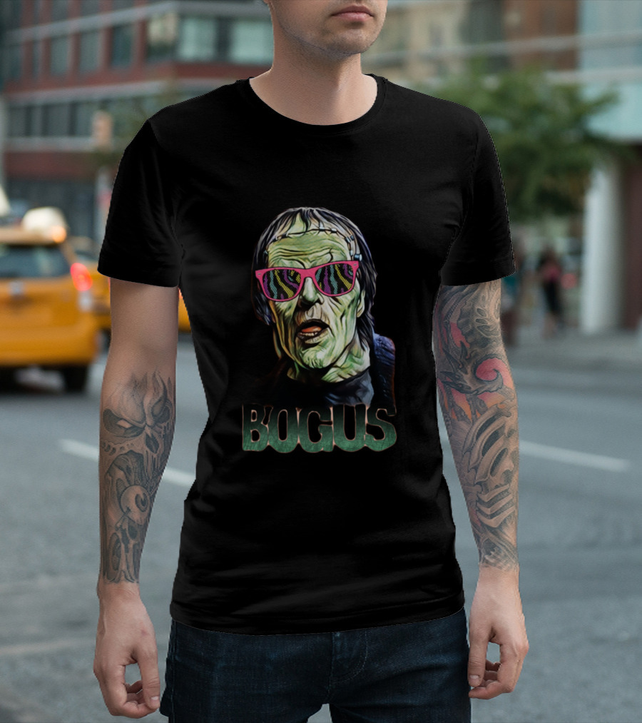 Bogus Frankenstein With Pink Zebra Sunglasses T-Shirt