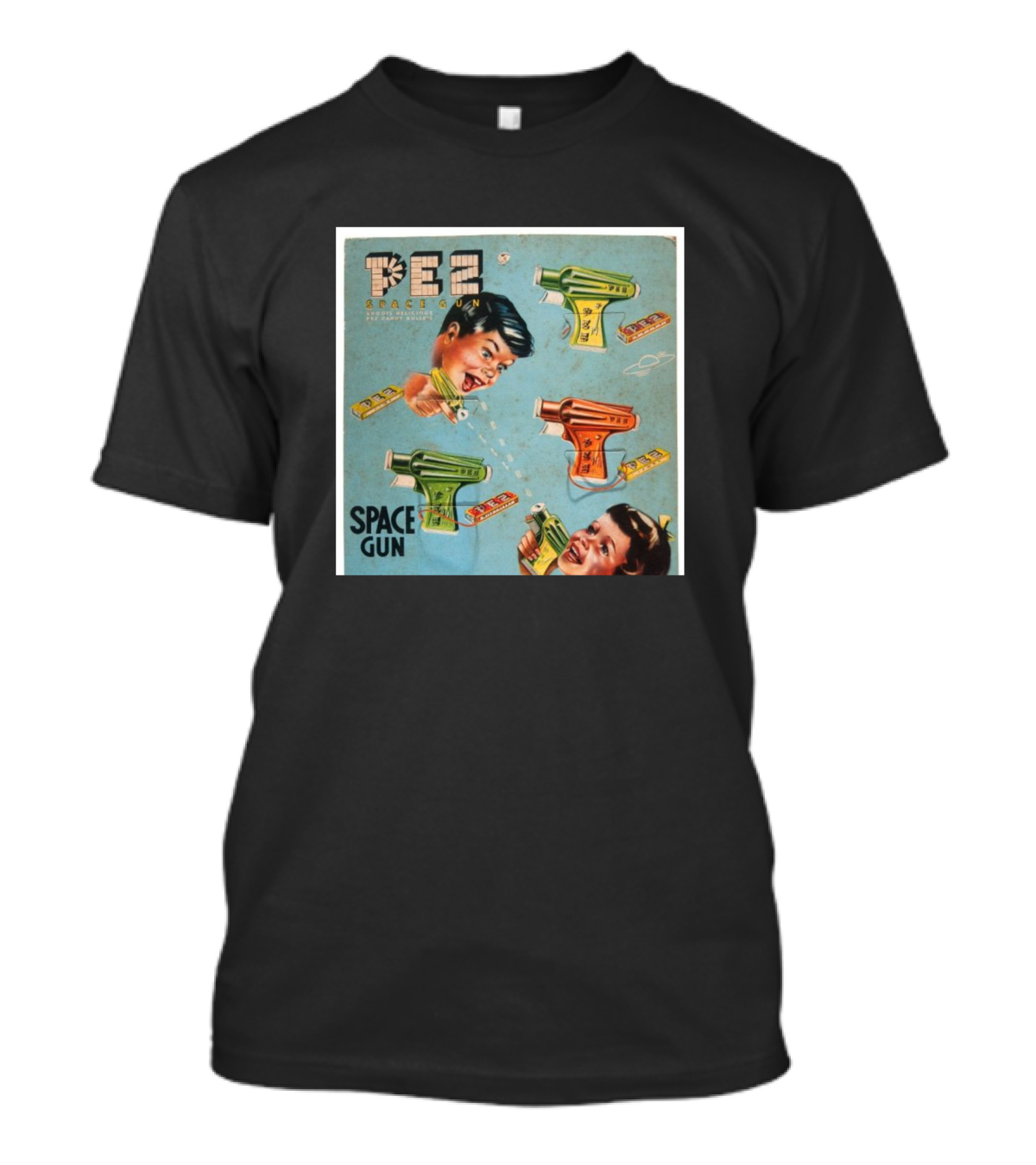 PEZ Space Gun Classic Retro Video Game T-Shirt