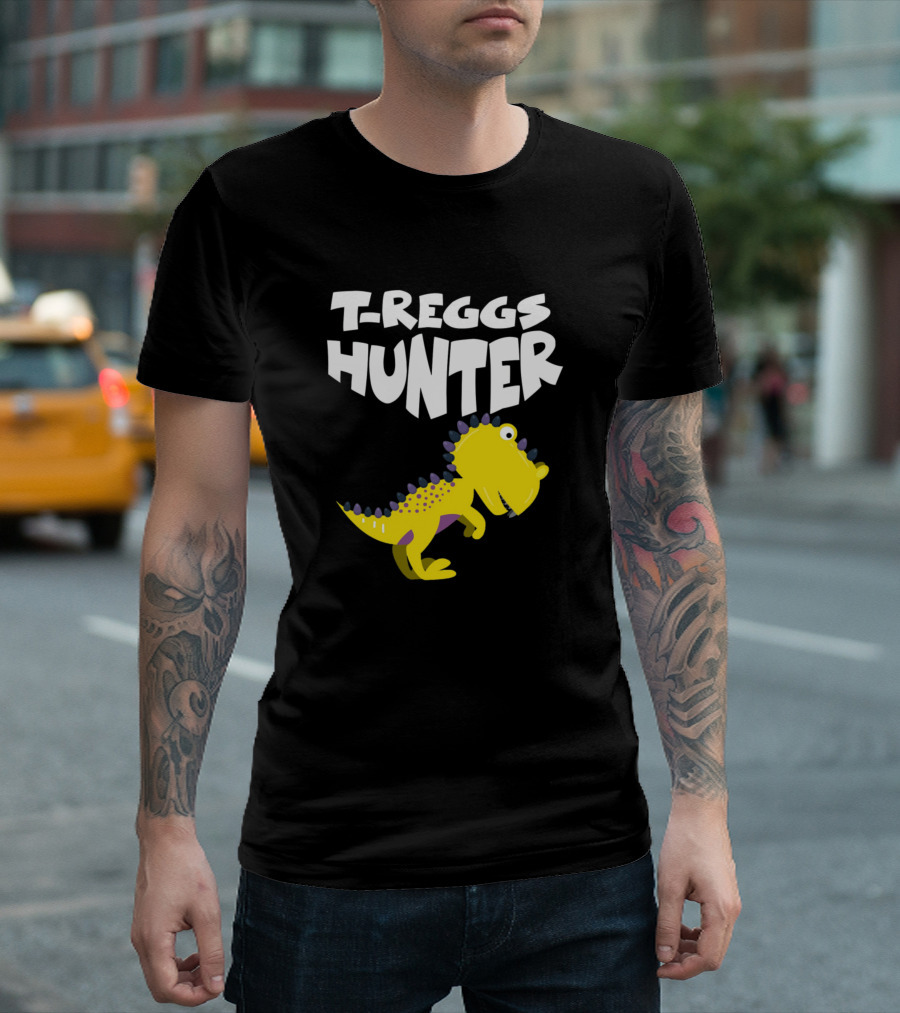 T-Reggs Hunter Egg Hunter Rex Easter T-Shirt