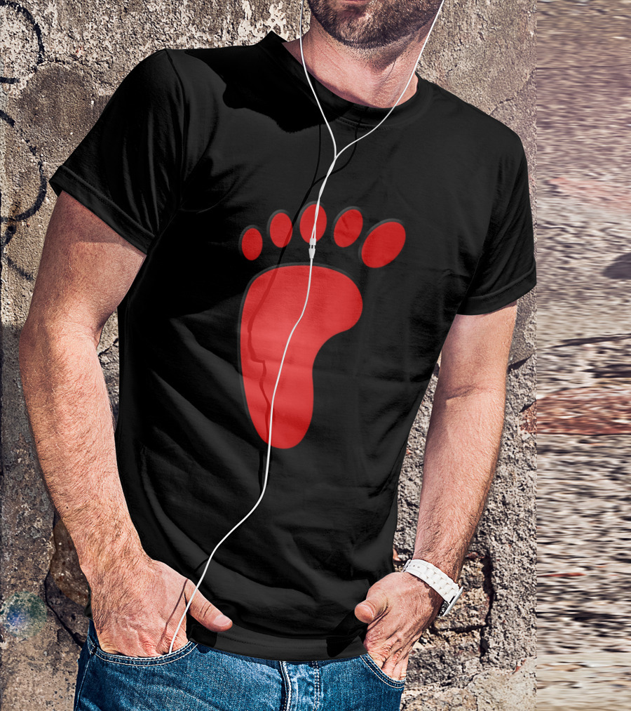 Foot Clan Red Footprint T-Shirt