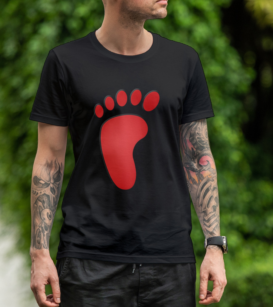 Foot Clan Red Footprint T-Shirt