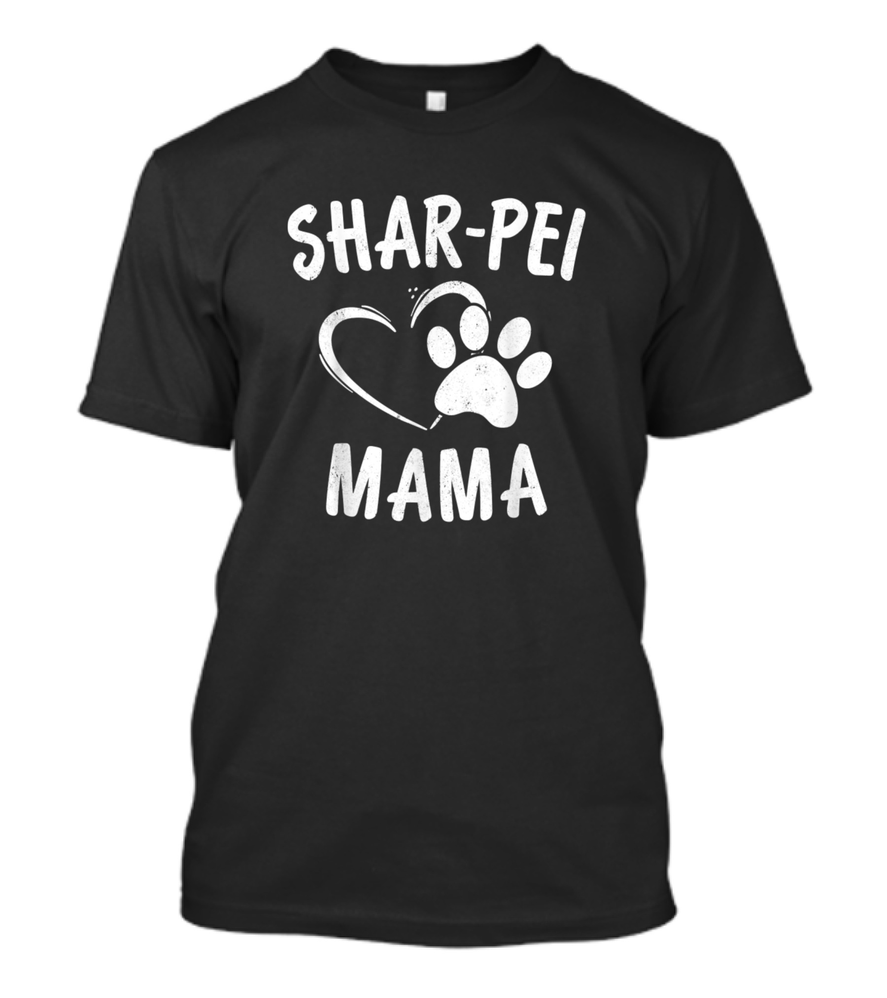 Shar Pei Mama Heart Paw Pet Lover T-Shirt