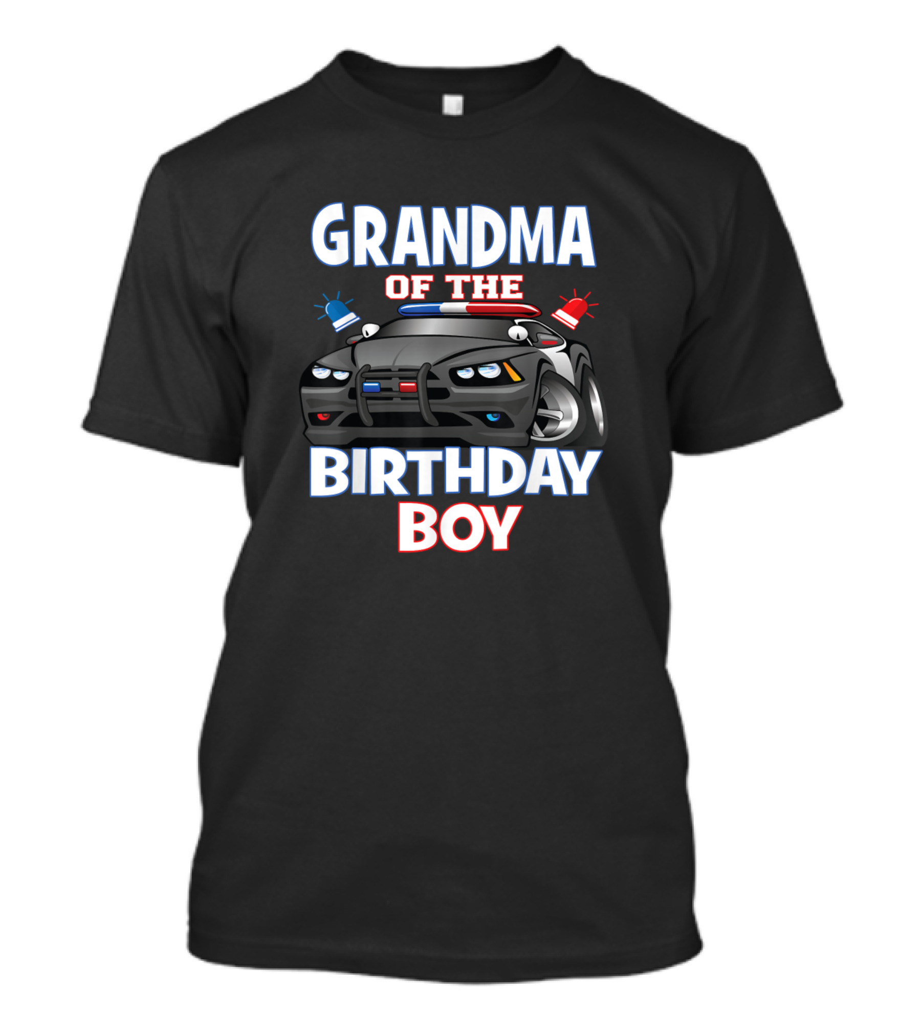 Grandma Of The Birthday Boy Police Car Party T-Shirt