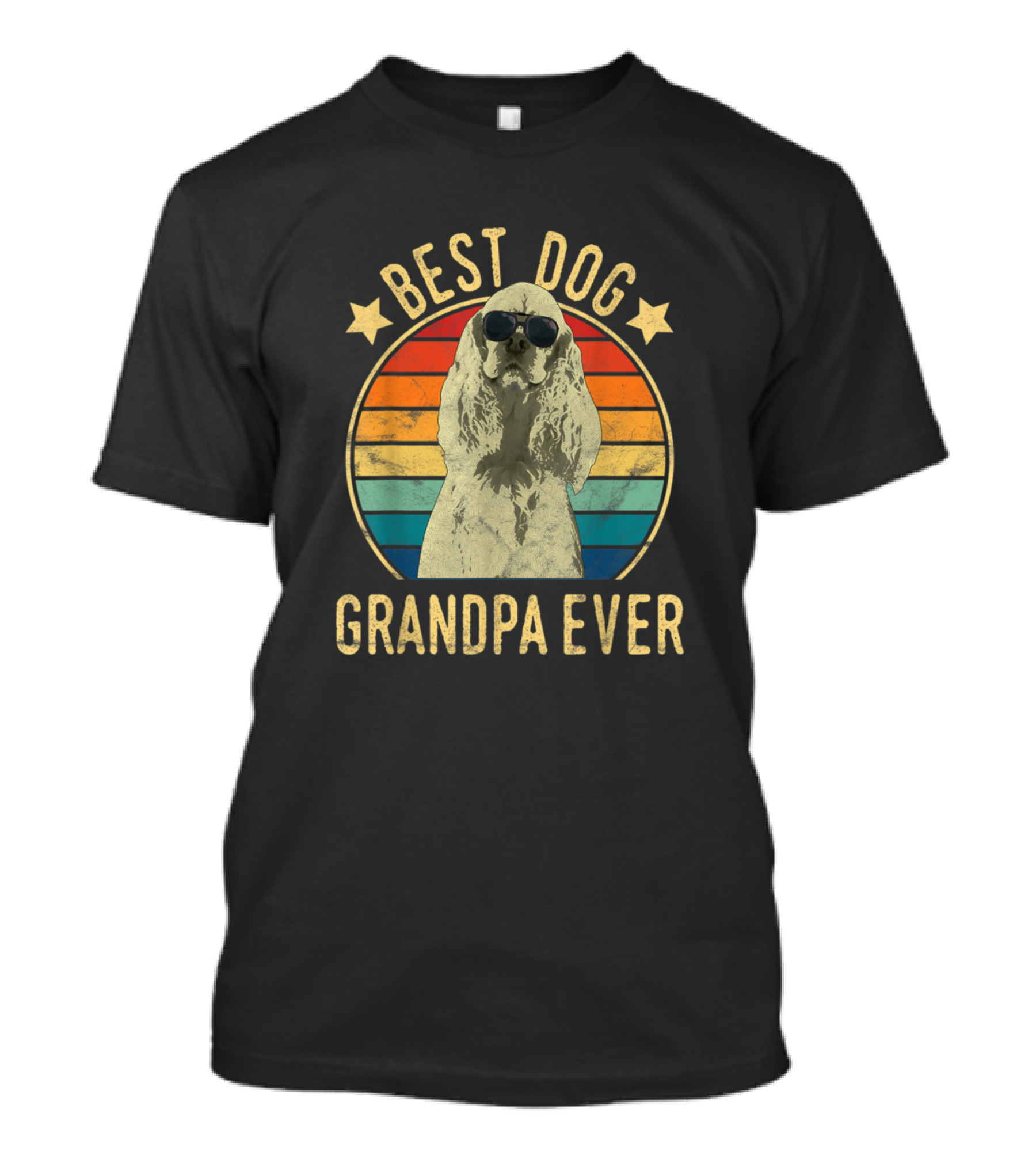 Best Dog Grandpa Ever Cocker Spaniel T-Shirt