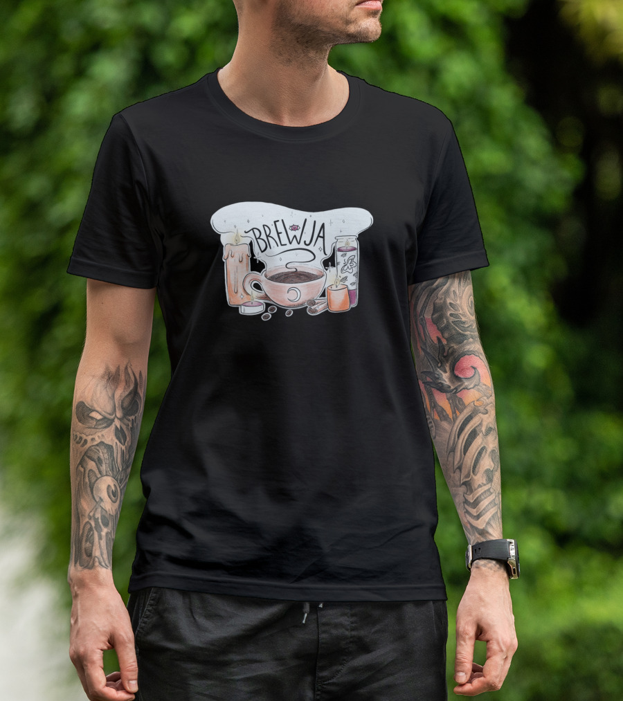 Brewja Coffee Cup With Candle And Potion Mug T-Shirt
