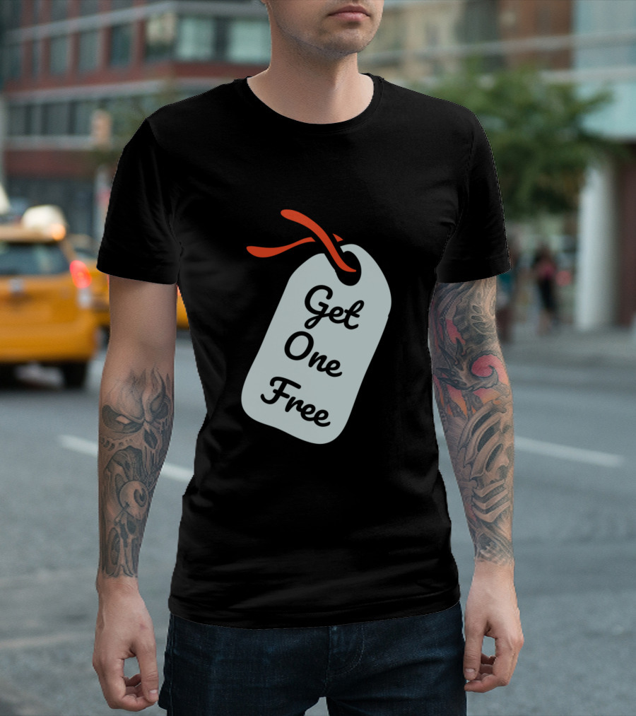 Buy One Get One Free Hanging Tag T-Shirt