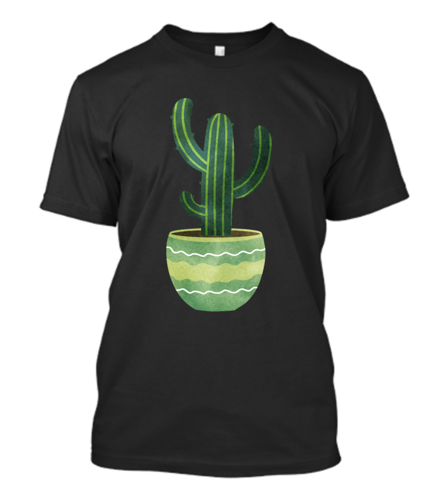 Cactus Water Color Cacti Potted Green Southwestern T-Shirt