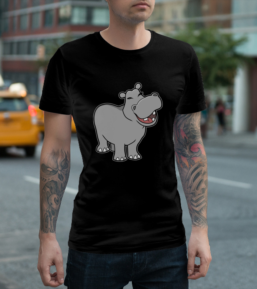 Cute Smiling Baby Hippo T-Shirt