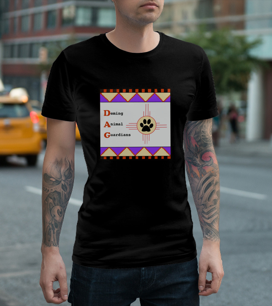Deming Animal Guardians DAG Zia Symbol Paw Prints T-Shirt