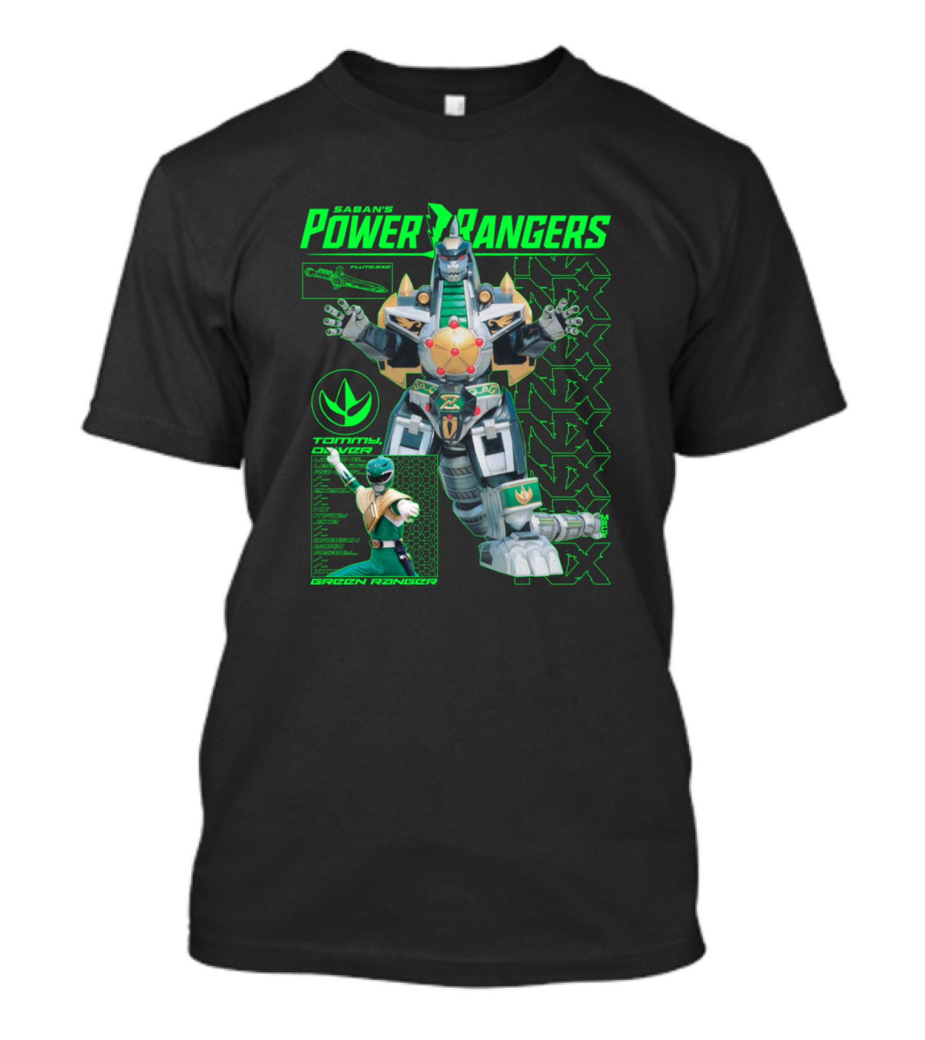 Saban's Power Rangers Dragonzord Green Ranger Tommy Oliver T-Shirt
