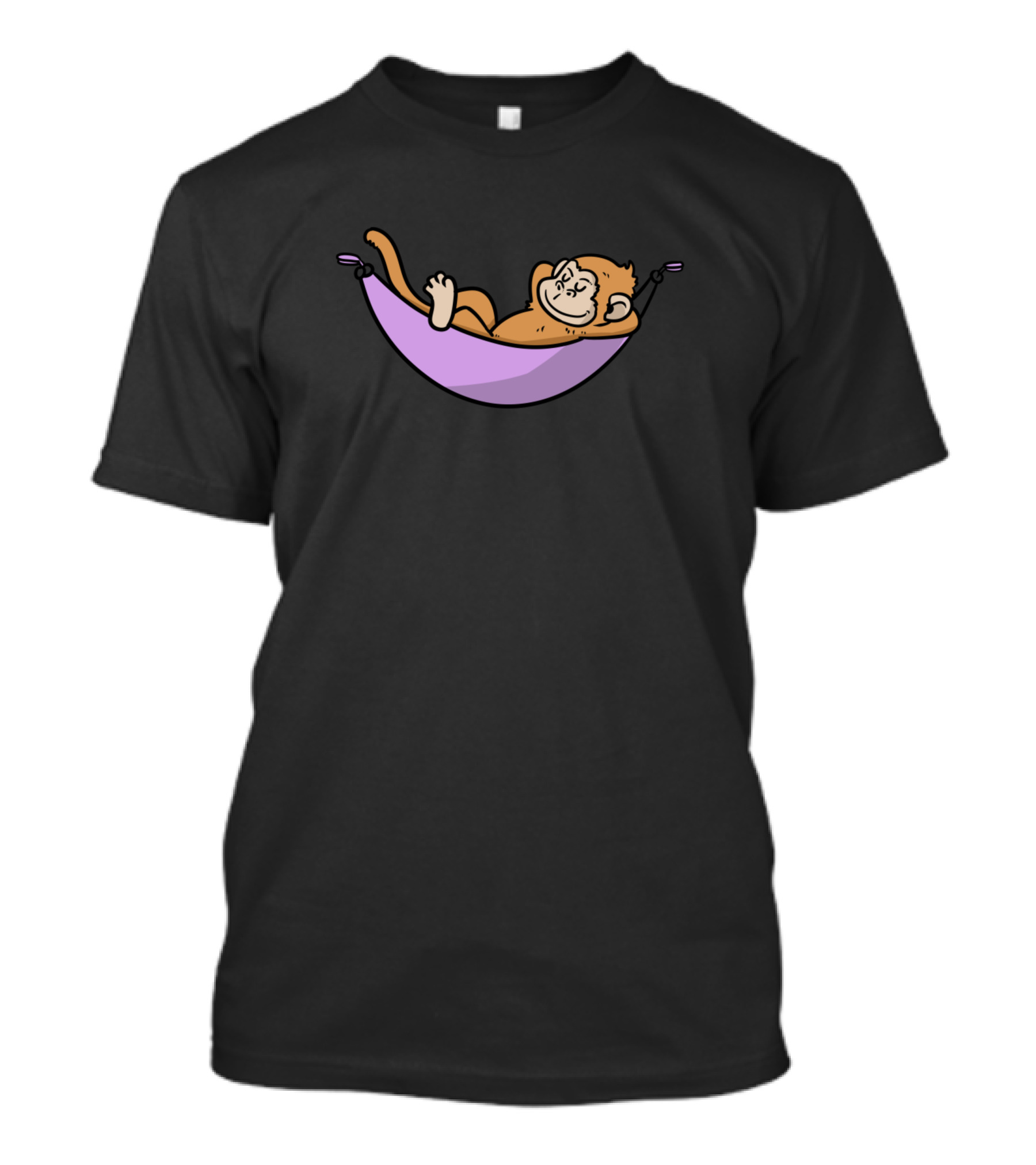 Funny Monkey Relaxing On Hammock During Vacation T-Shirt