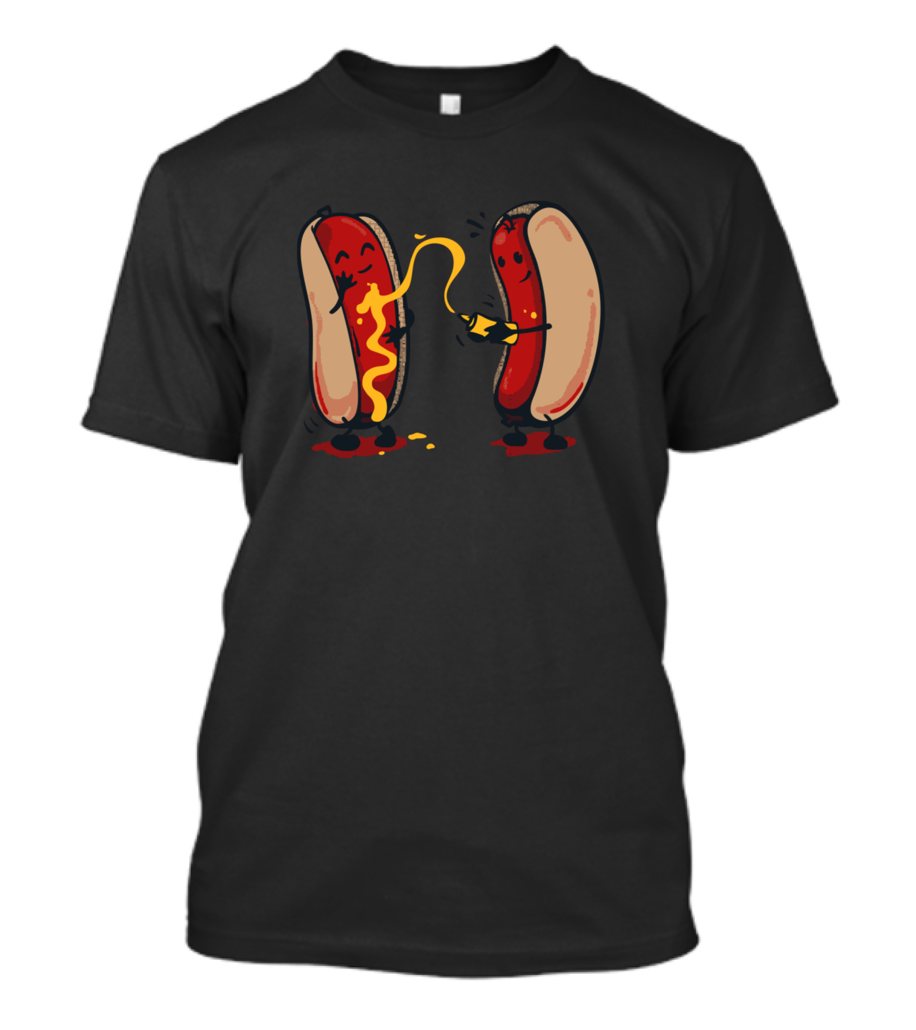 Hot Dog Mustard Battle T-Shirt