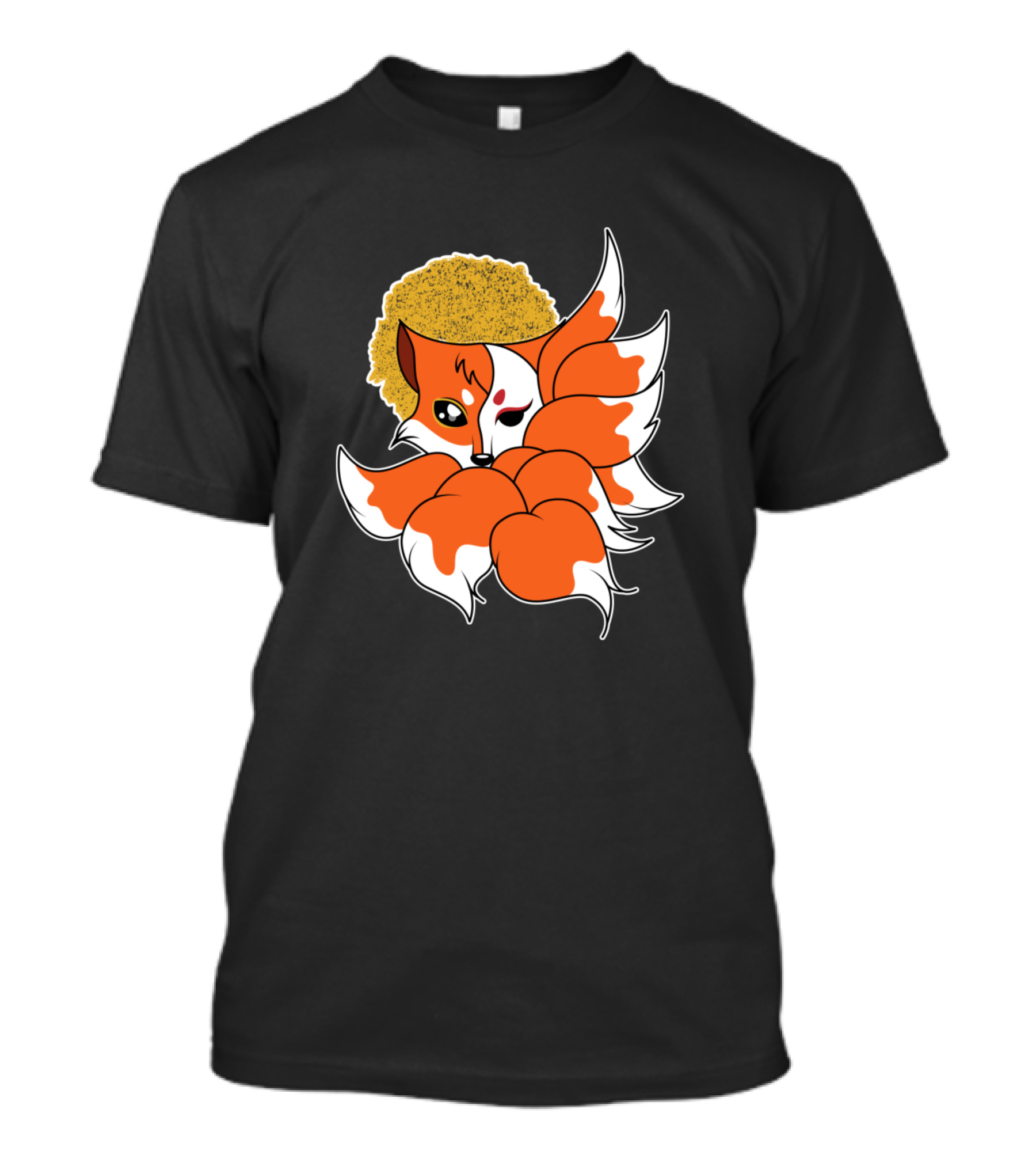 Japanese Kami Inari Nine-Tailed Mysterious Fox Kitsune T-Shirt