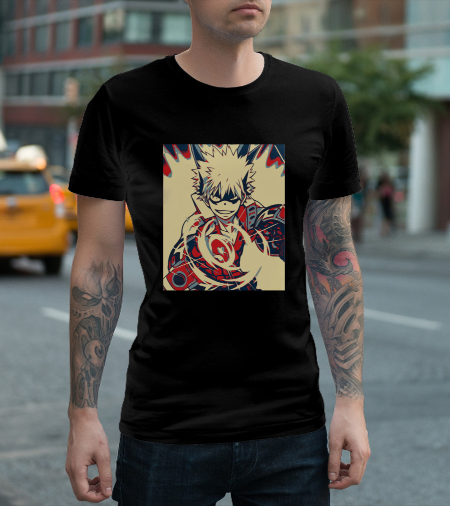 Katsuki Bakugo Heroic Energetic Pose My Hero Academia T-Shirt