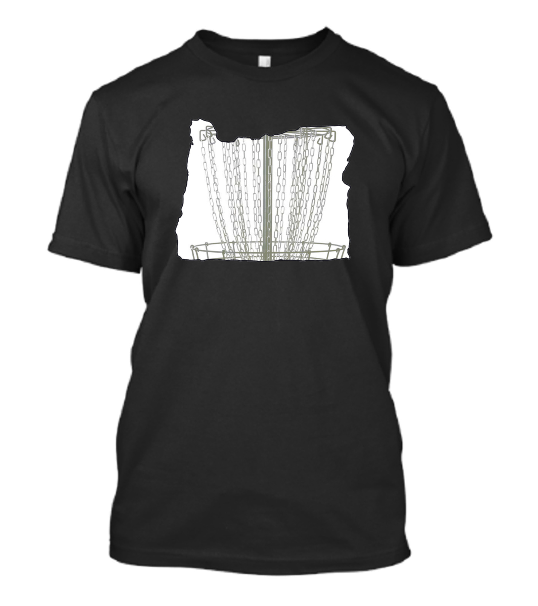 Oregon Disc Golf Basket In State Outline T-Shirt