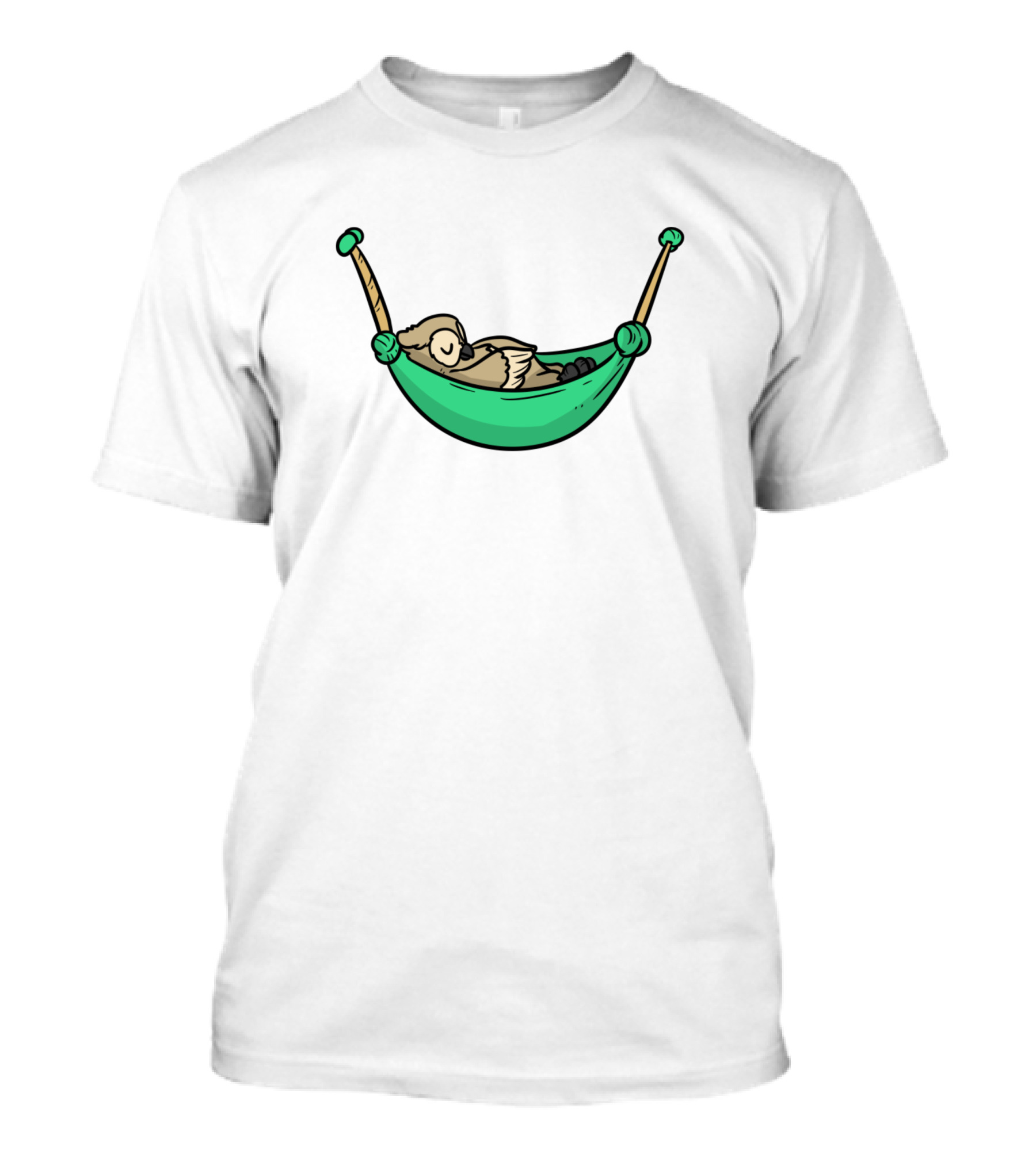Owl Relaxing In Hammock On Cute Vacation T-Shirt