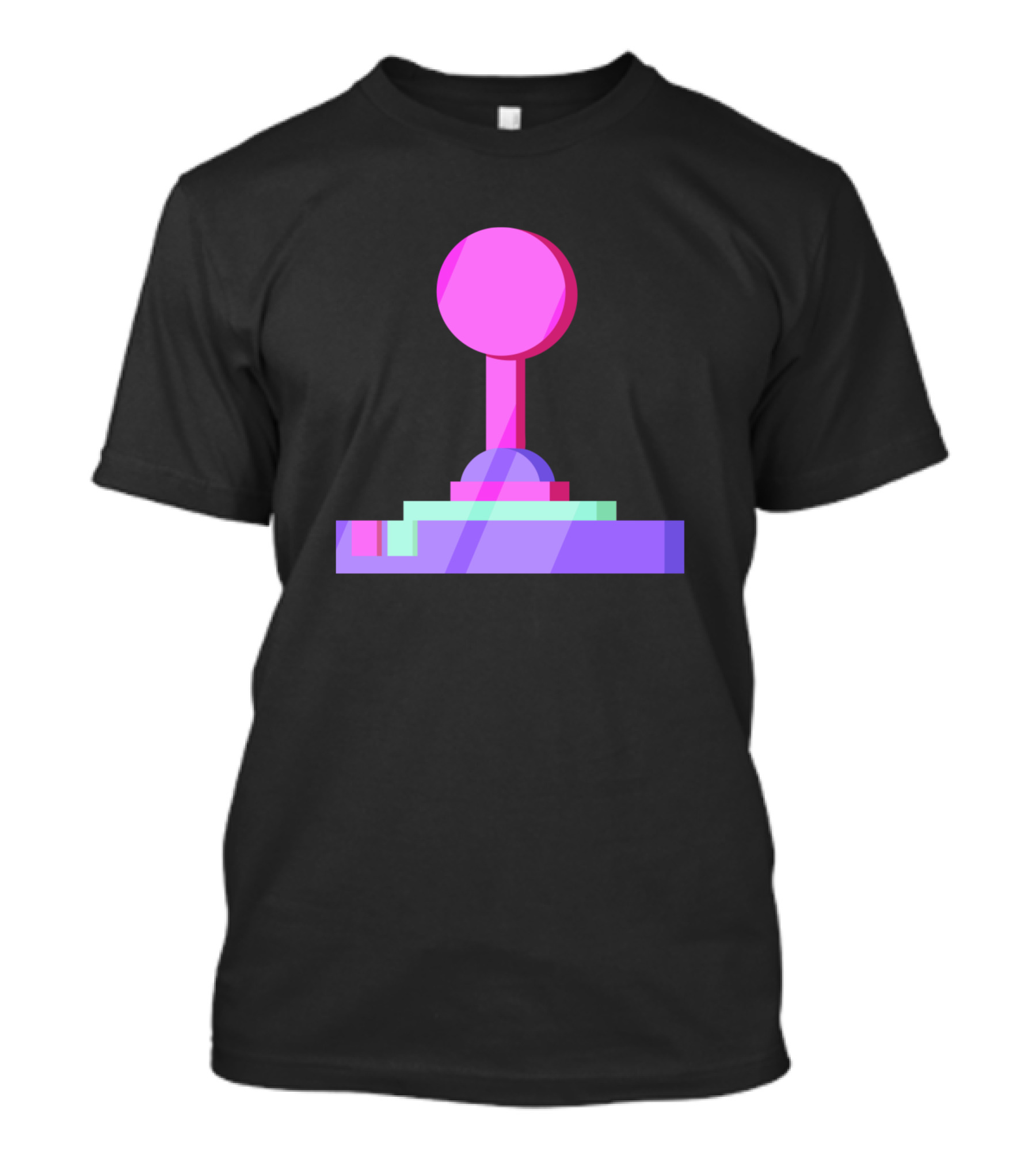 Retro Video Games Joystick Neon Pixel T-Shirt