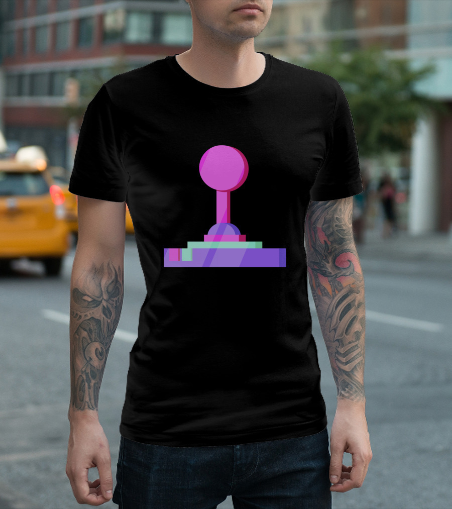 Retro Video Games Joystick Neon Pixel T-Shirt