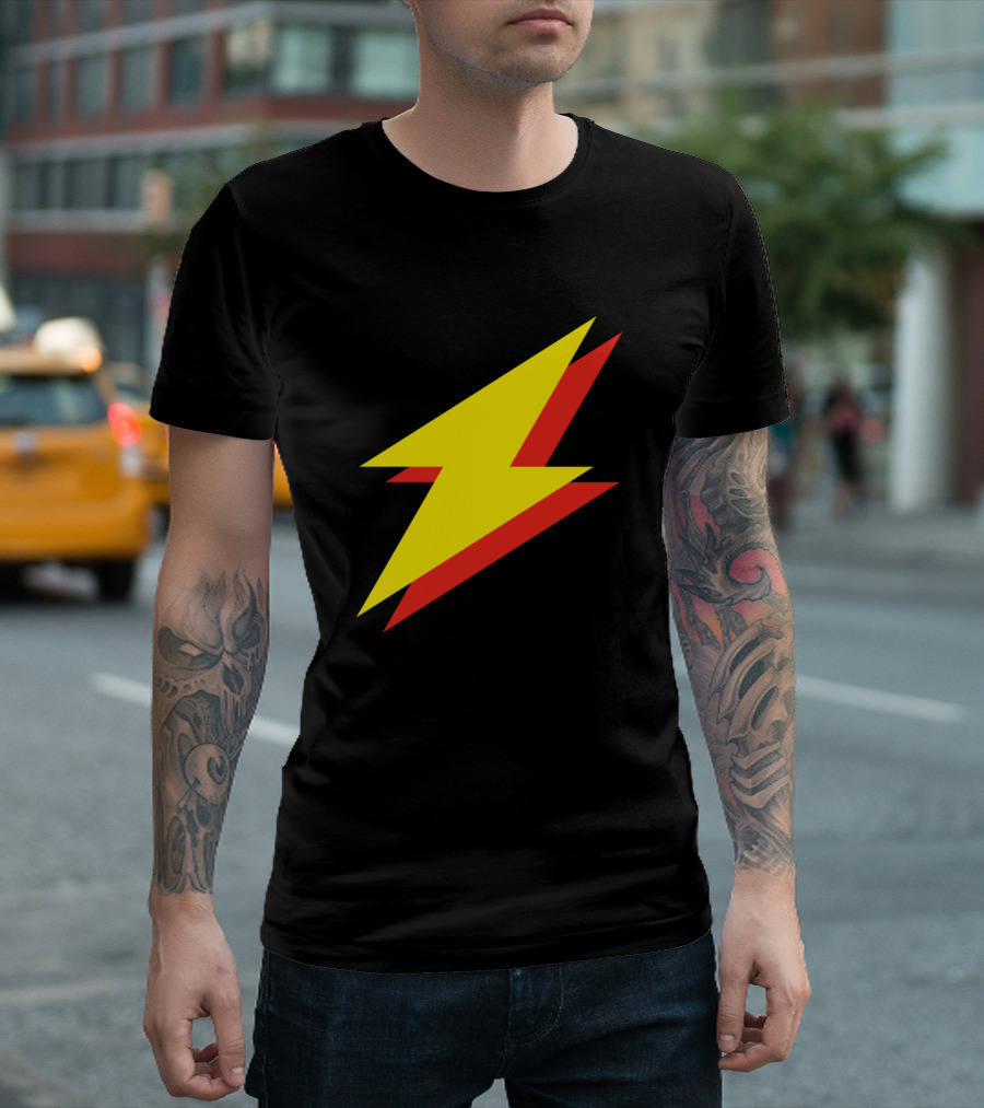 Simple Lightning Bold Yellow Red Flash T-Shirt