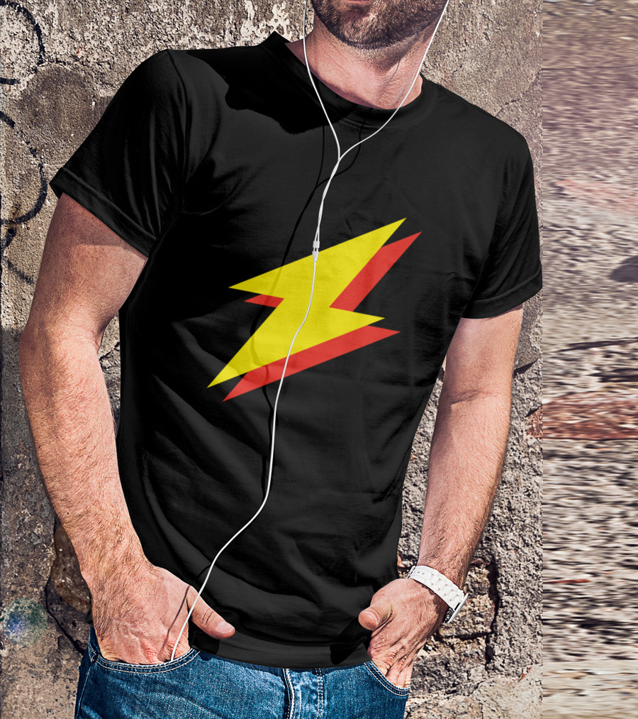 Simple Lightning Bold Yellow Red Flash T-Shirt