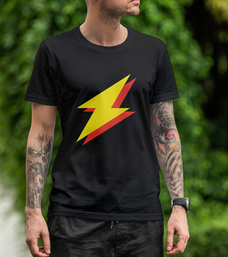 Simple Lightning Bold Yellow Red Flash T-Shirt