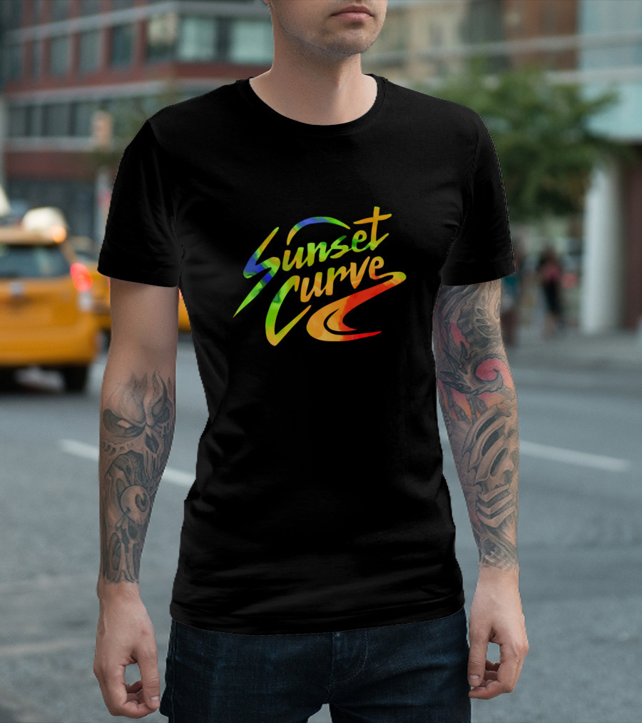 Sunset Curve Rainbow Logo Julie And The Phantoms Band T-Shirt