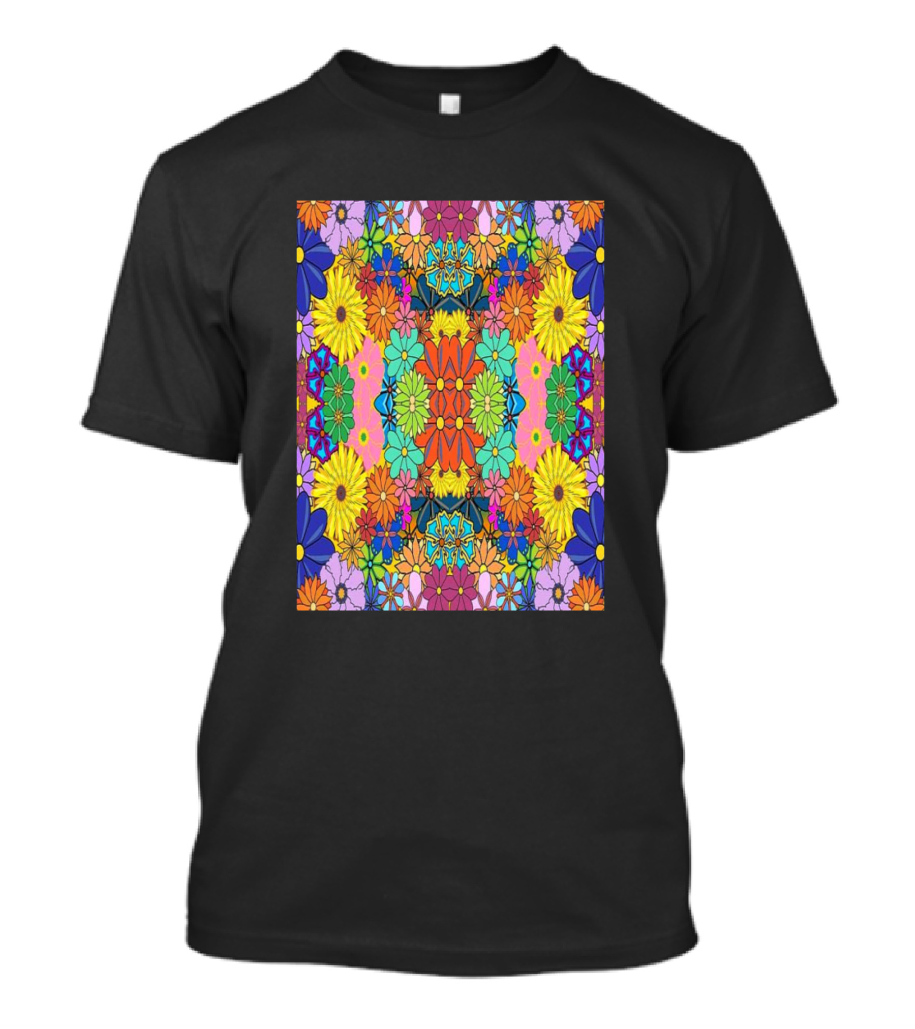 Vintage Hawaiian Flower Kaleidoscope T-Shirt