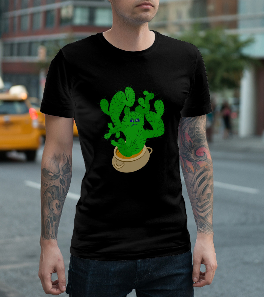 Wild And Angry Cactus In Pot T-Shirt