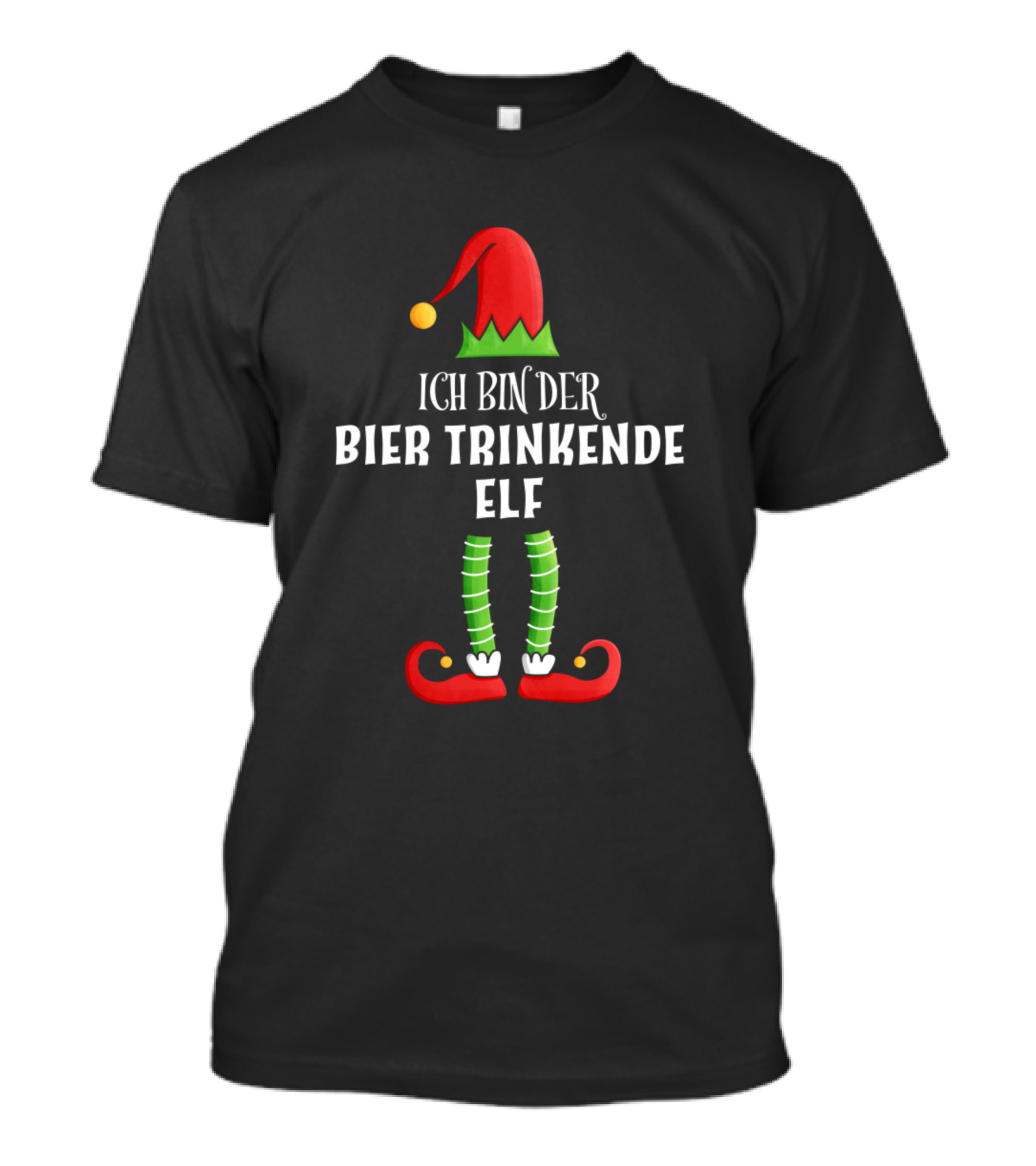 Ich Bin Der Bier Trinkende Elf Weihnachten Partnerlook T-Shirt