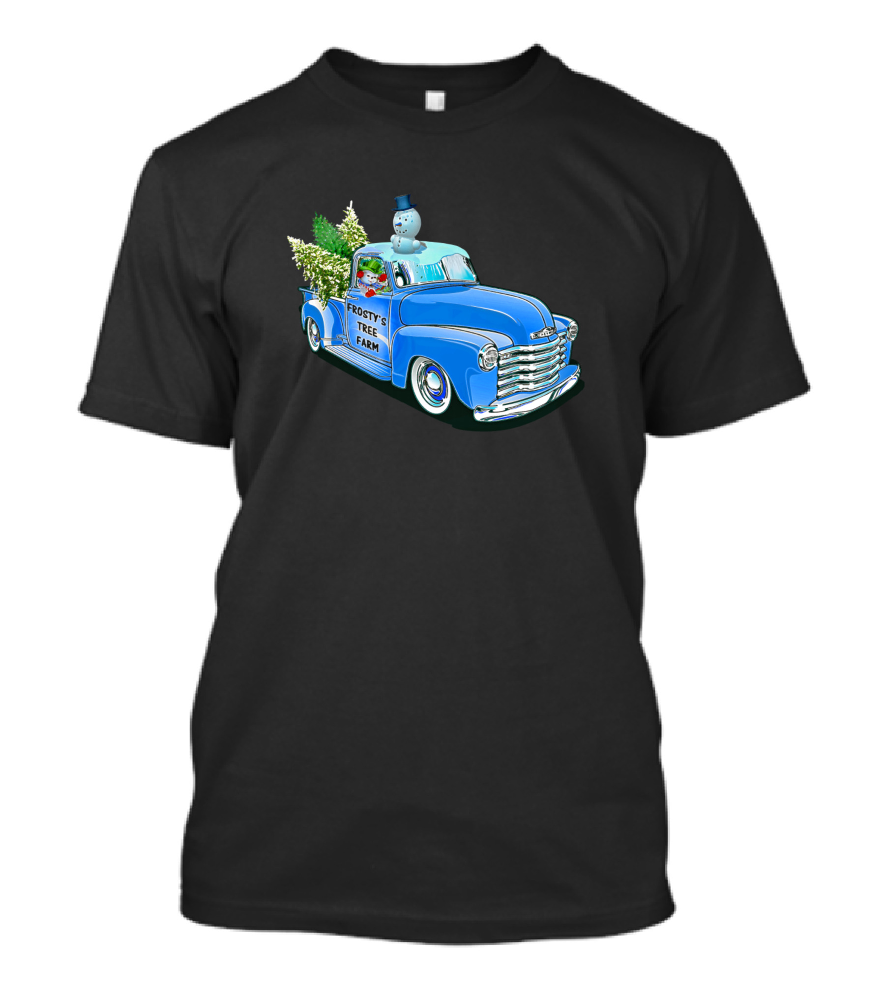 Frosty The Snowman Christmas Tree Farm Vintage Truck T-Shirt