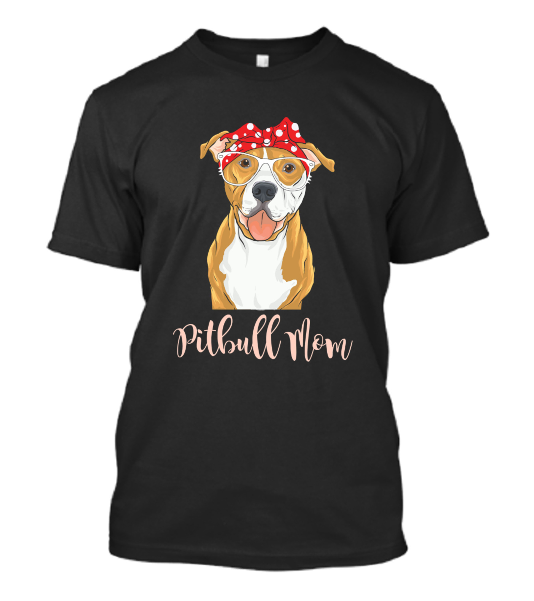 Pitbull Mom Funny Dog Bandana Glasses T-Shirt