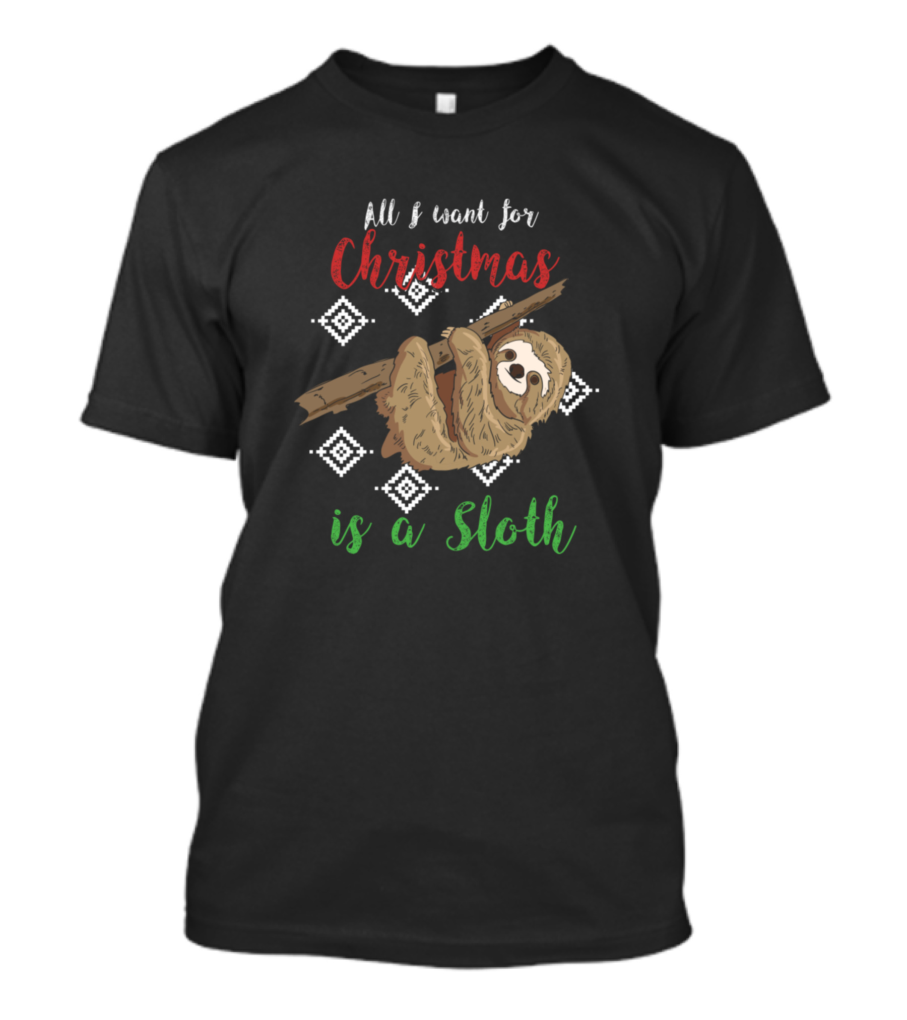 All I Want For Christmas Is A Sloth Snowflakes T-Shirt